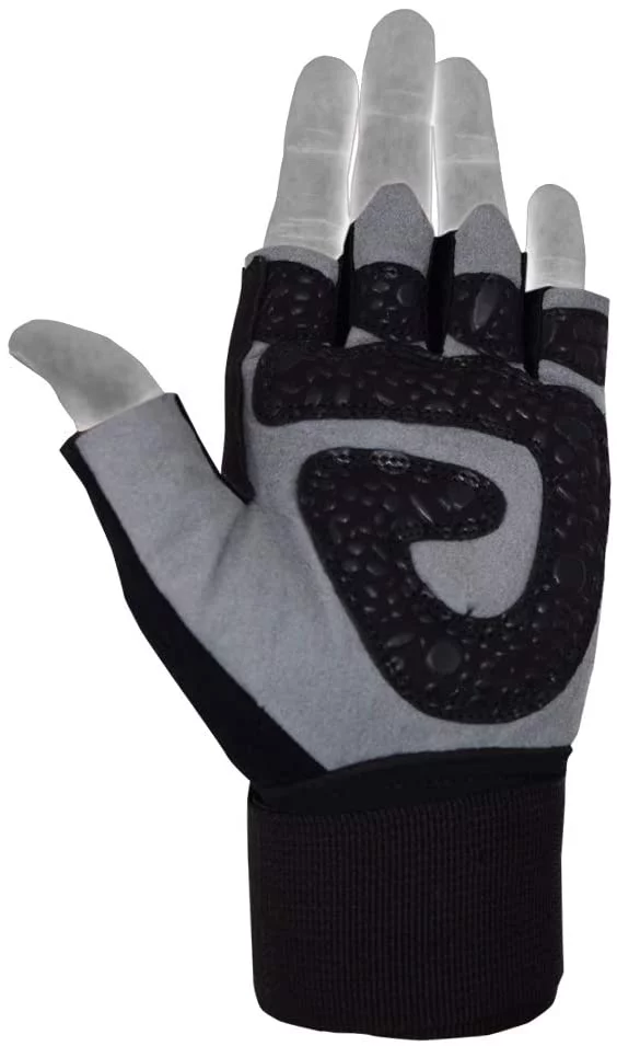 MRX Weight Lifting Gloves Gym Power Training Fitness Bodybuilding Glove Long Wrist Strap Black / Red M - Womvr