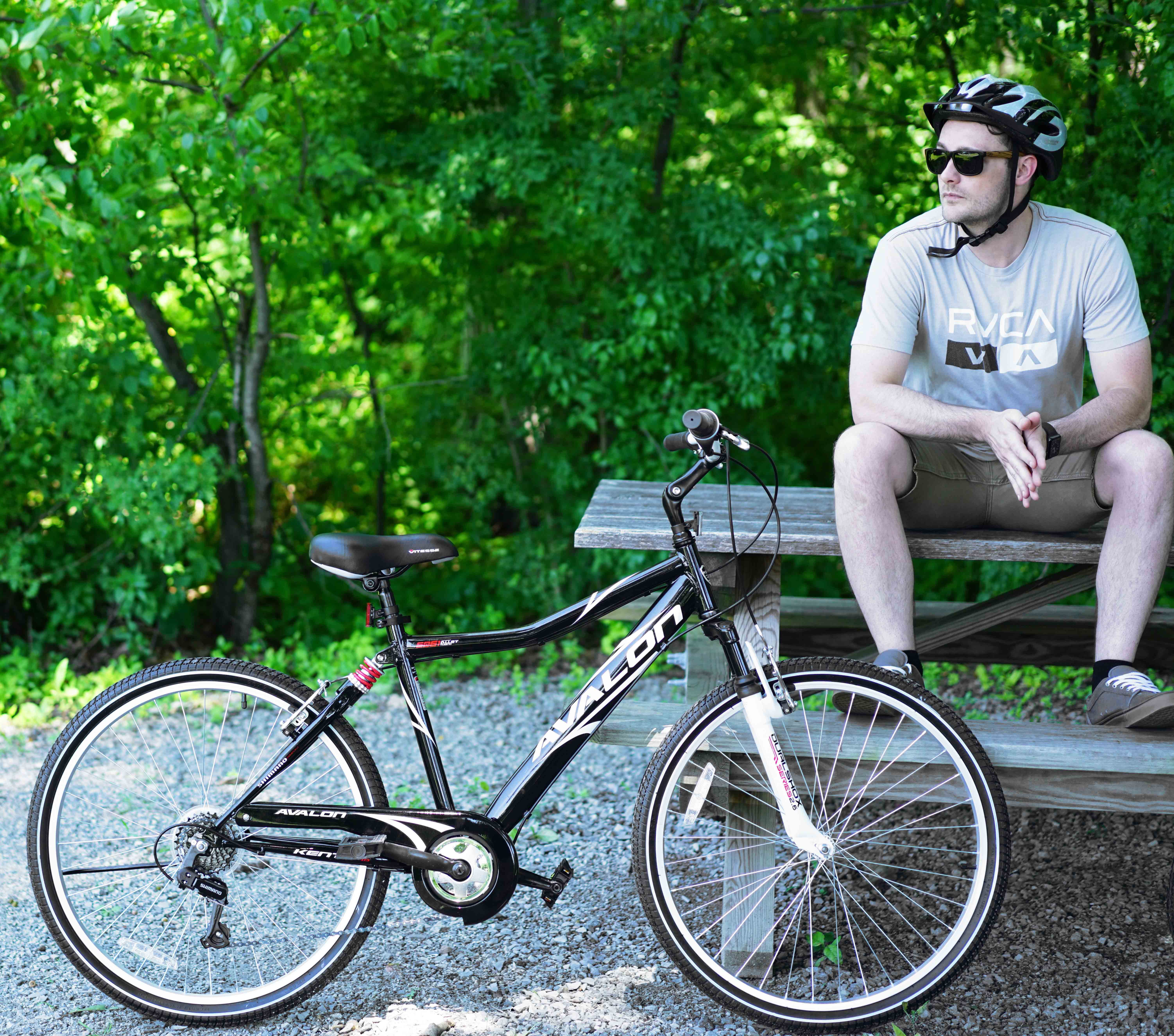 Kent Bicycle 26 In. Avalon Comfort Men's Bike with Full Suspension, Black - Womvr