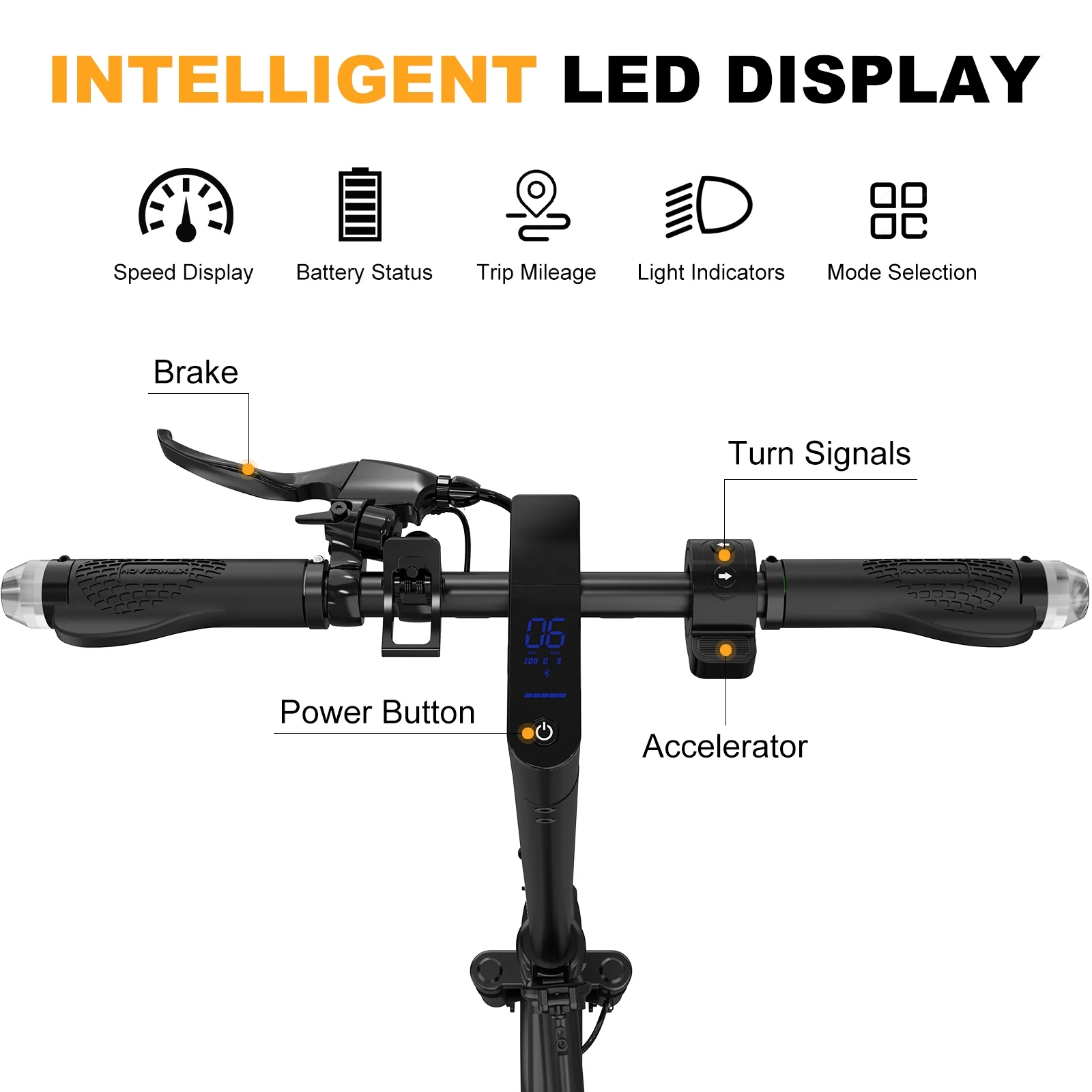 HOVERMAX H10K Pro Electric Scooter, 500W Motor 19MPH Top Speed 22 Miles Long Range, 10'' Solid Tires Folding Electric Scooter for Adult Commute - Womvr