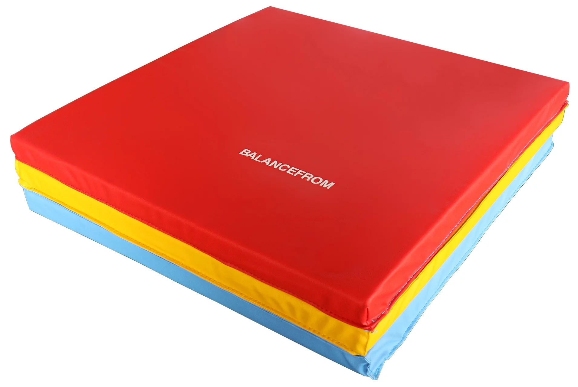 BalanceFrom 6 Ft. x 2 Ft. x 2 In. Three Fold Folding Exercise Mat with Carrying Handles for MMA, Gymnastics and Home Gym, Black - Womvr