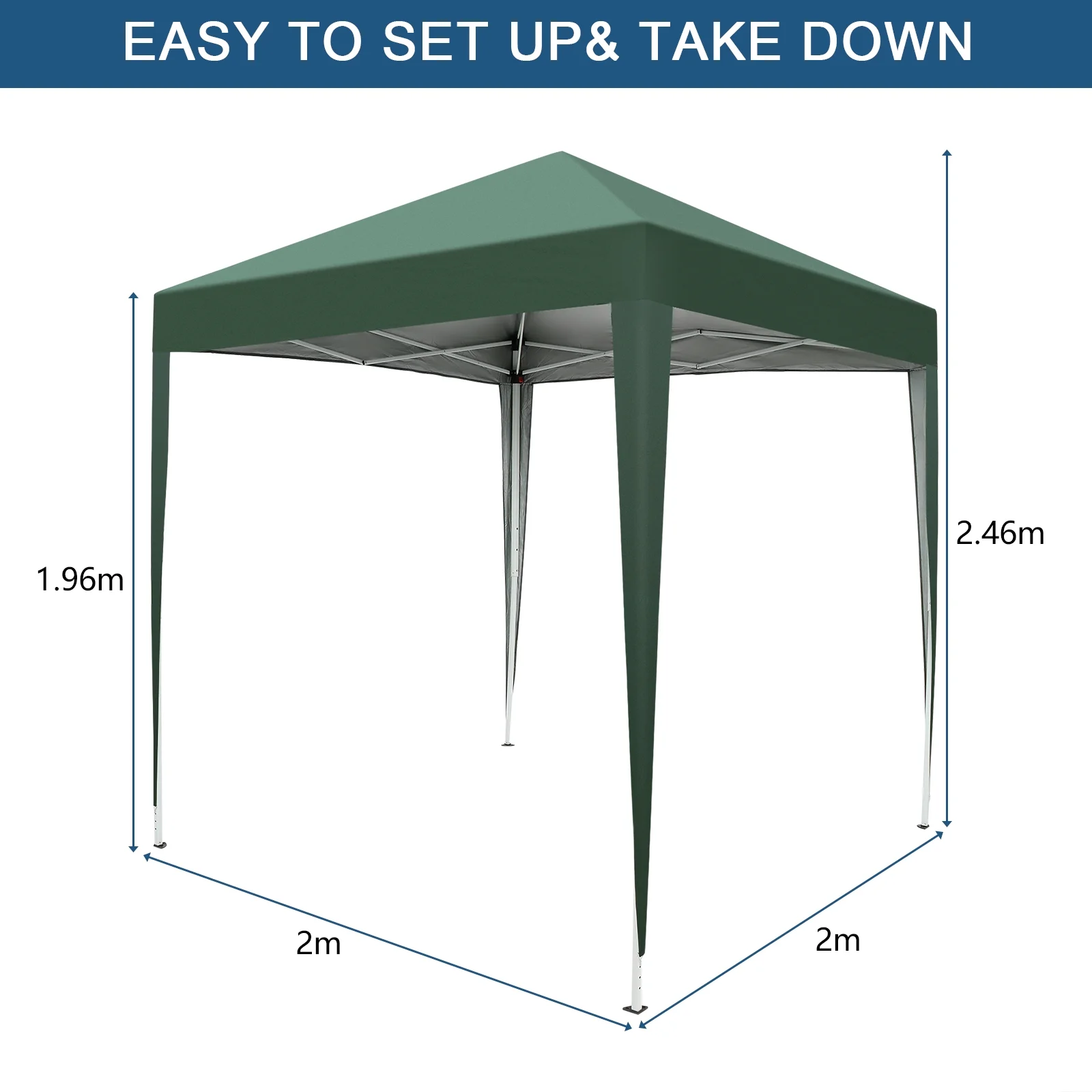 Zimtown 10ft x 10ft Base/8ft x 8ft Top Pop up Canopy Tent Instant Practical Waterproof Folding Tent with Carry Bag - Womvr