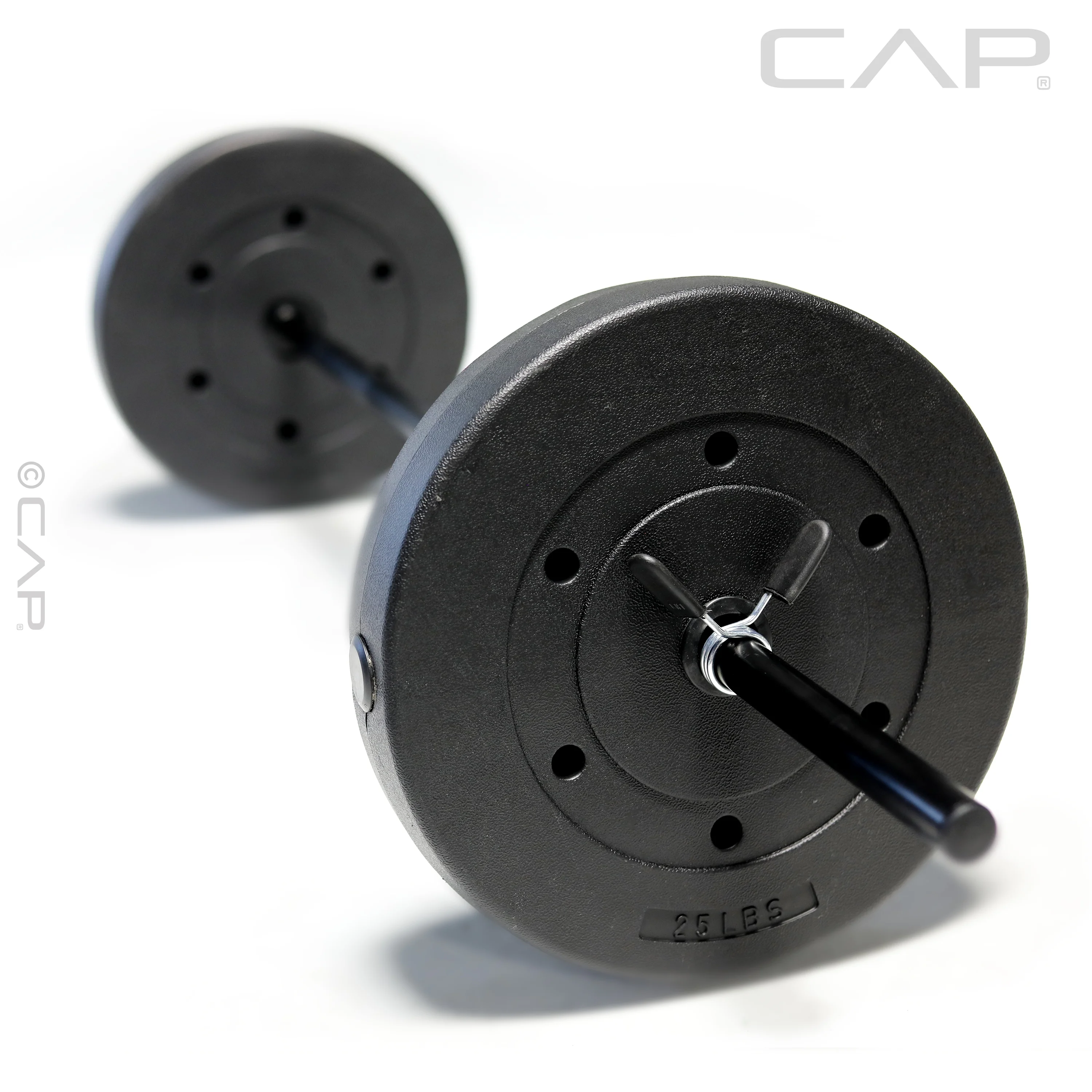 CAP Barbell Standard Vinyl Weight Plate Set, 40 lb (20 lb x 2) - Womvr
