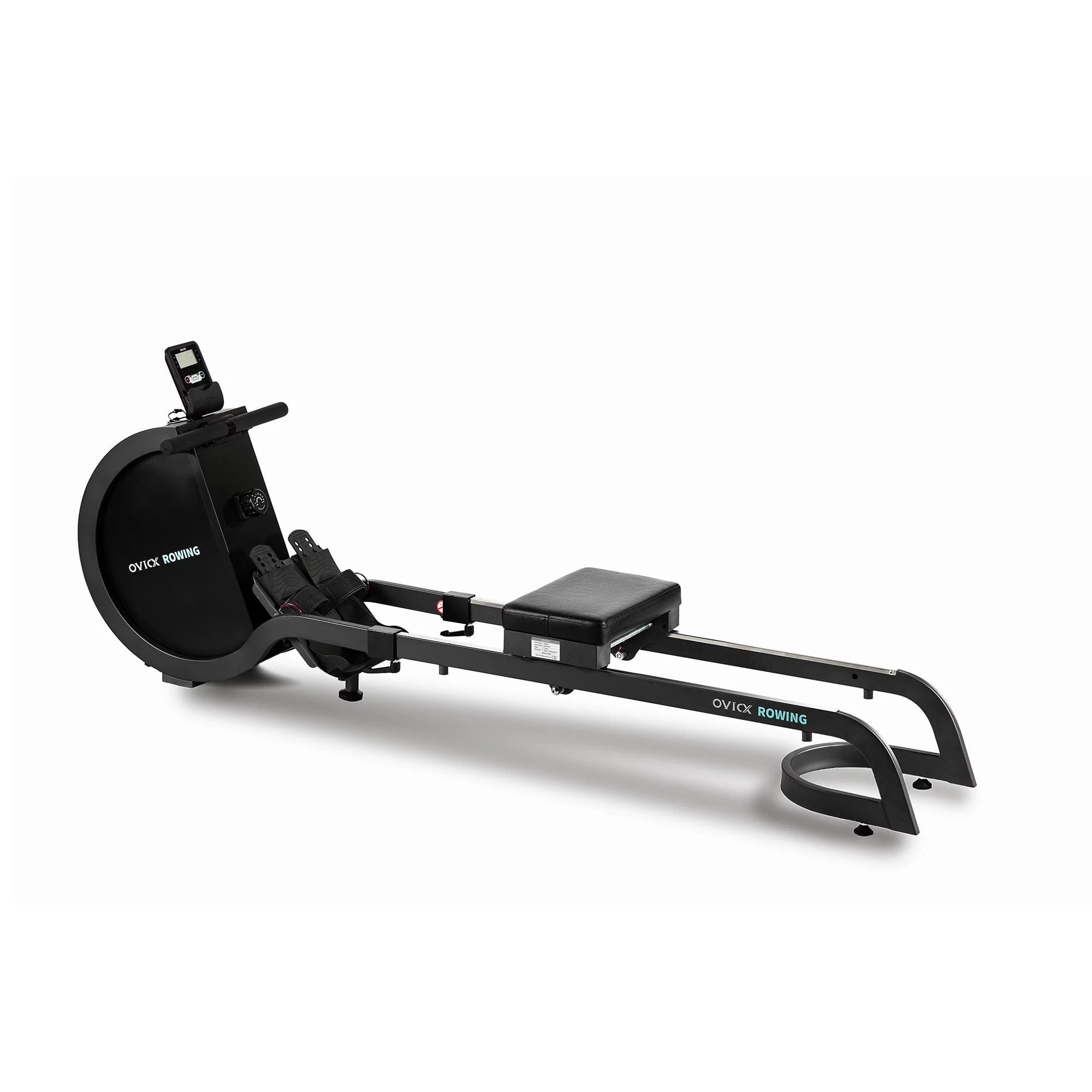OVICX R100 Foldable Home Rower w/ Adjustable Foot Plate & Extra Long Track - Womvr