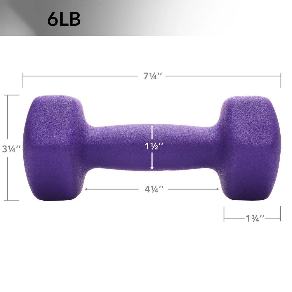 Fitness Alley Neoprene Dumbbell Pairs Set Coated for Non Slip Grip - Hex Dumbbells Weight Set - Neopren - Womvr