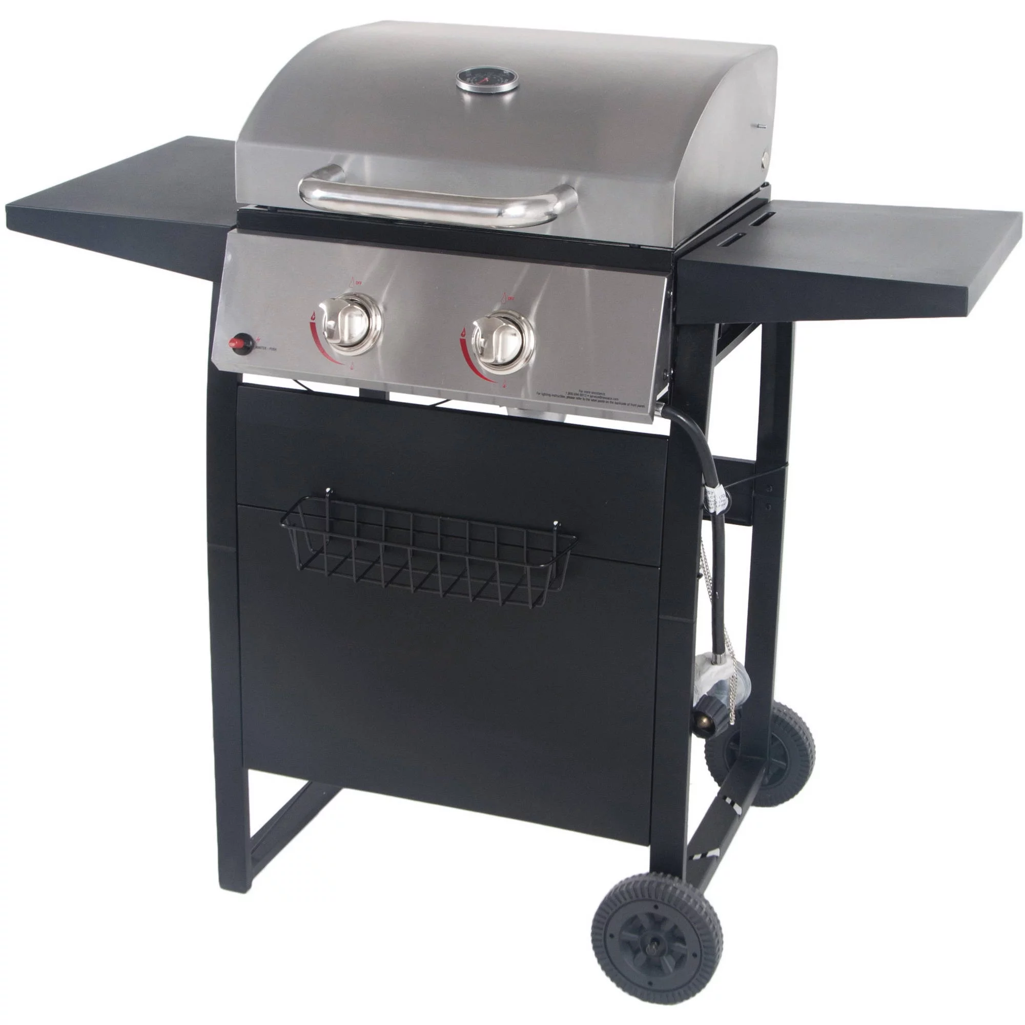 RevoAce 2-Burner Space Saver Propane Gas Grill, Stainless and Black, GBC1705WV - Womvr