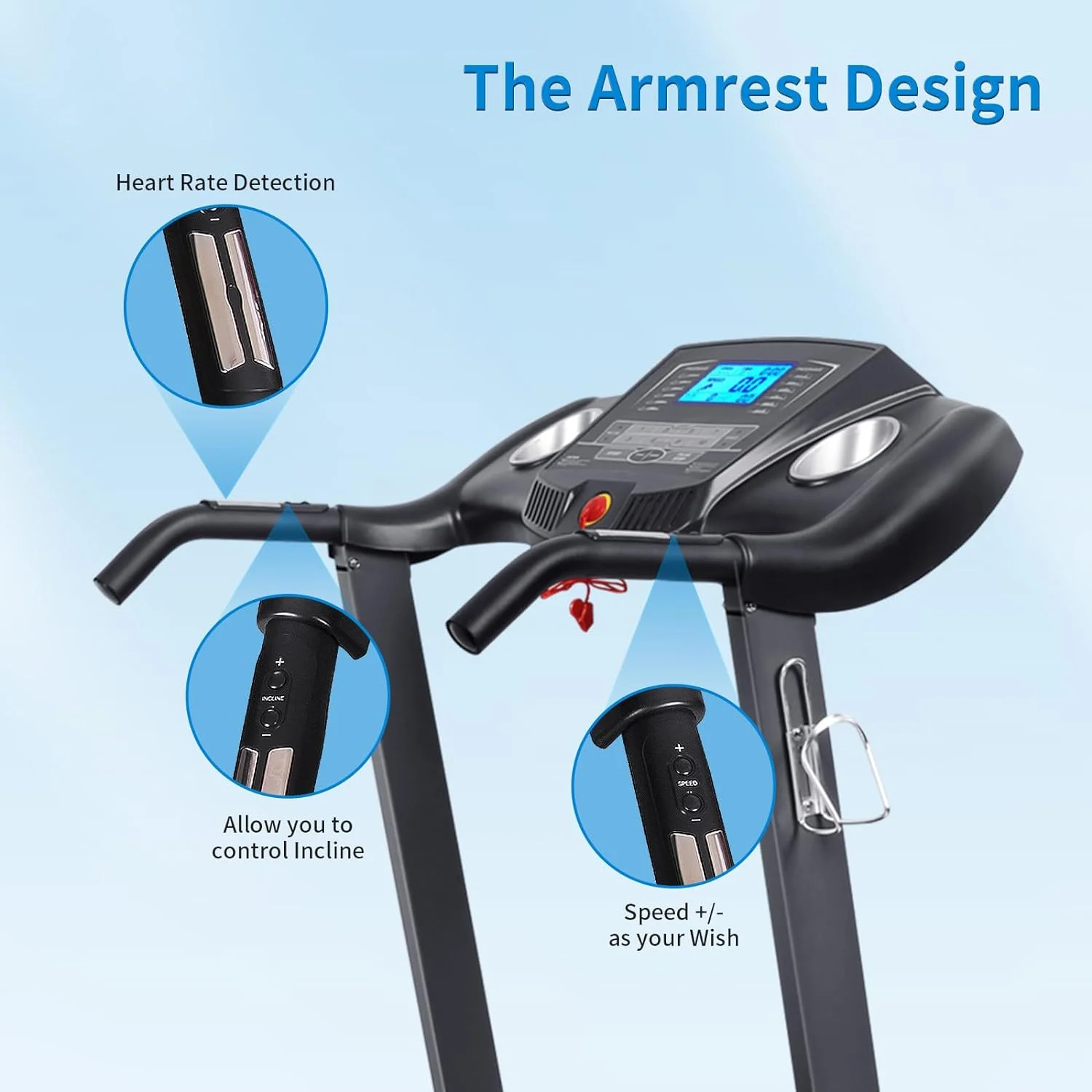 Treadmill with Incline Folding Treadmill with 12-Level Automatic Incline 2.5hp Power 8.5mhp Speed Running Machine 15 Preset Training Program Electric Treadmill for Home Use - Womvr