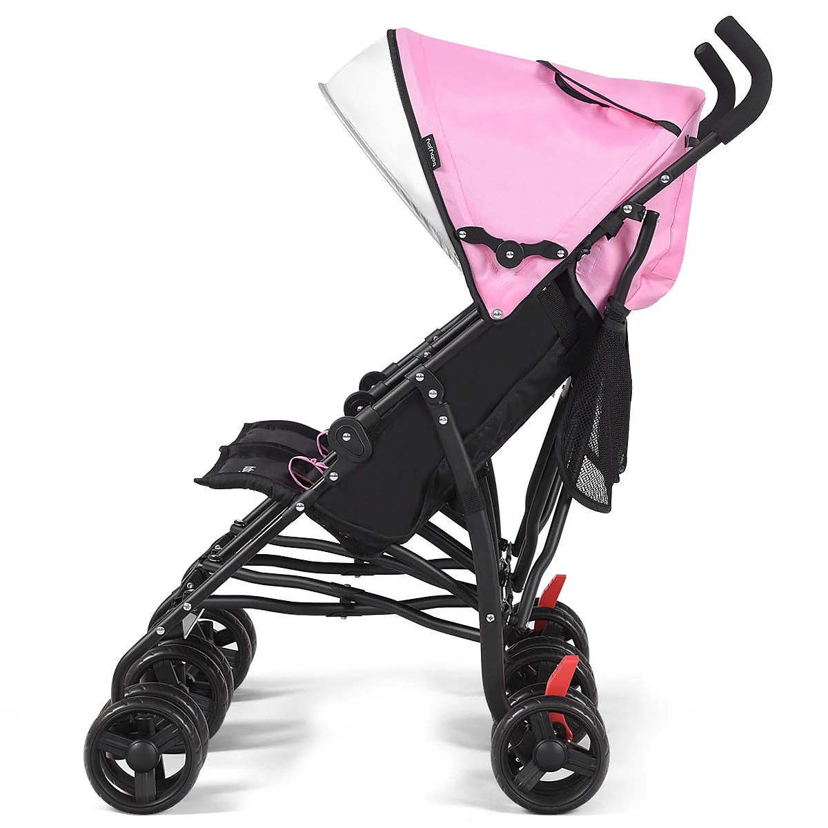Baby-joy Foldable Twin Baby Double Stroller Kids Ultralight Umbrella Stroller Pushchair Black - Womvr