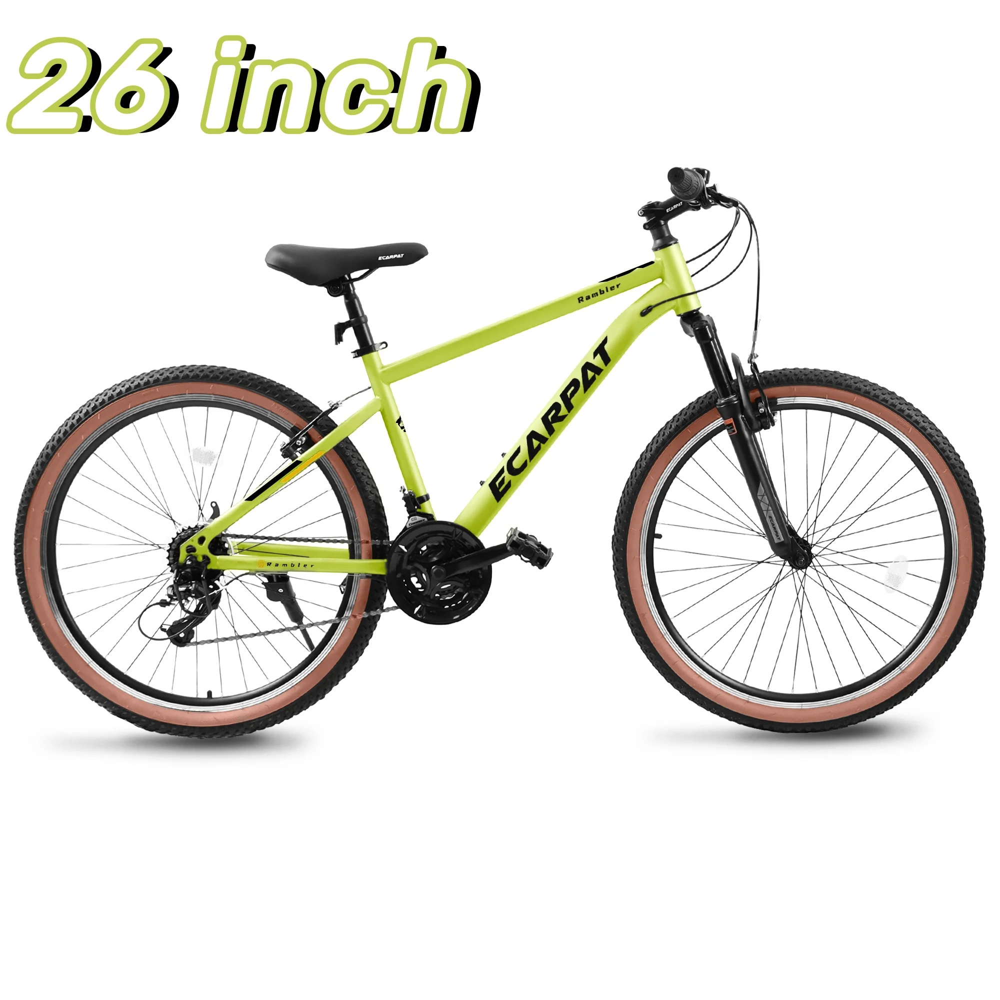 CIYOYO 24 inch Mountain Bike Bicycle for Adults, Shimano 21-Speed Bike with Disc Brake Thumb Shifter, Black - Womvr