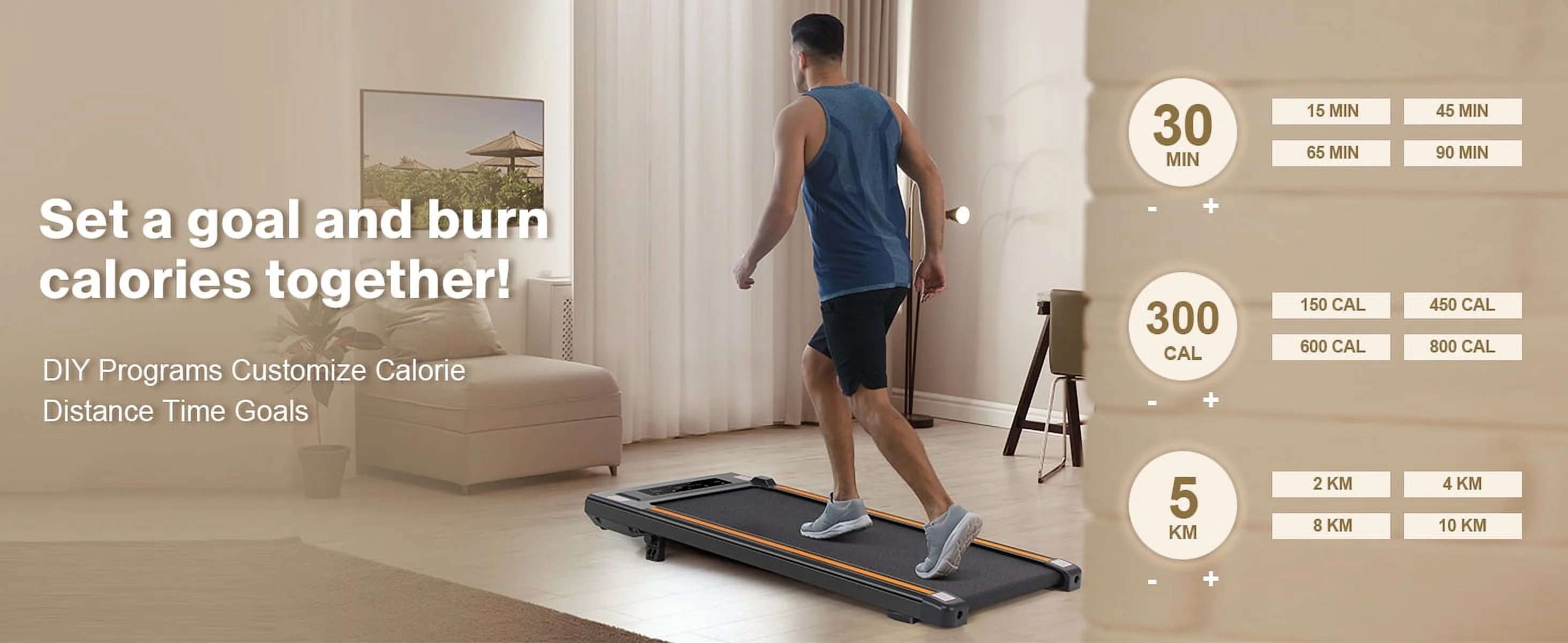 Tikmboex 2.5HP Walking Pad Under Desk Treadmill with LED Touch Screen Remote Control, 2 in 1 Treadmills for Home Office, Black - Womvr