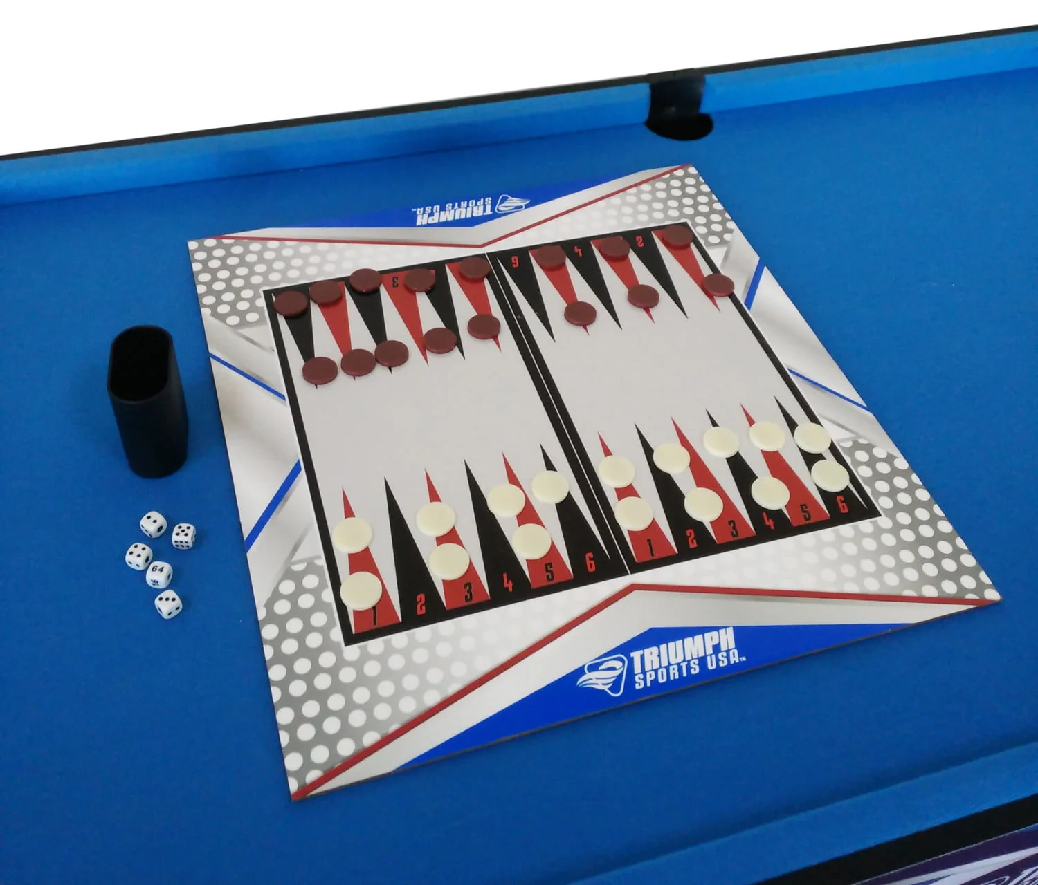 Triumph 13-in-1 Combo Game Table Includes Basketball, Table Tennis, Billiards, Push Hockey, Launch Football, Baseball, Tic-Tac-Toe, and Skee Bean Bag Toss - Womvr