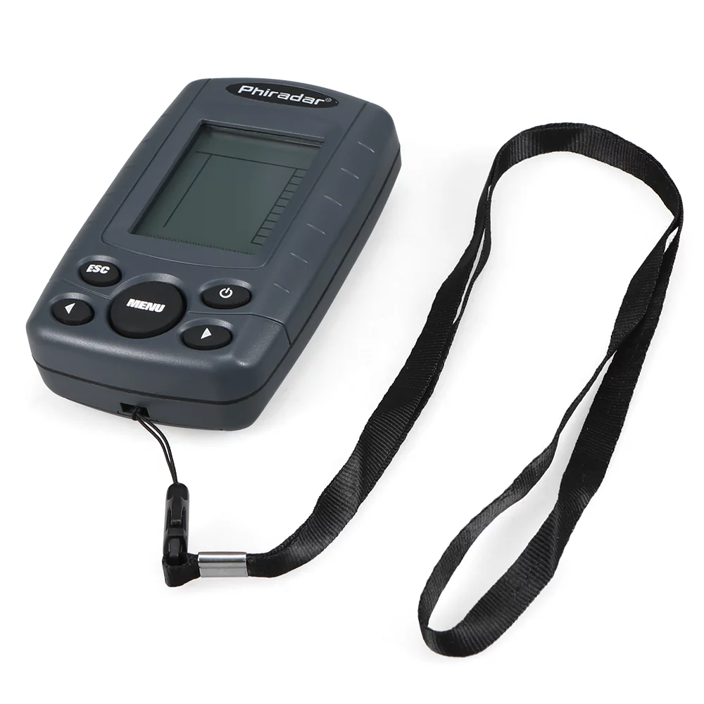 Phiradar Fish Finder with Wired Sonar Sensor Transducer, Portable 2.4 Inch LCD Fishing Finder Improve Your Fishing Success - Womvr