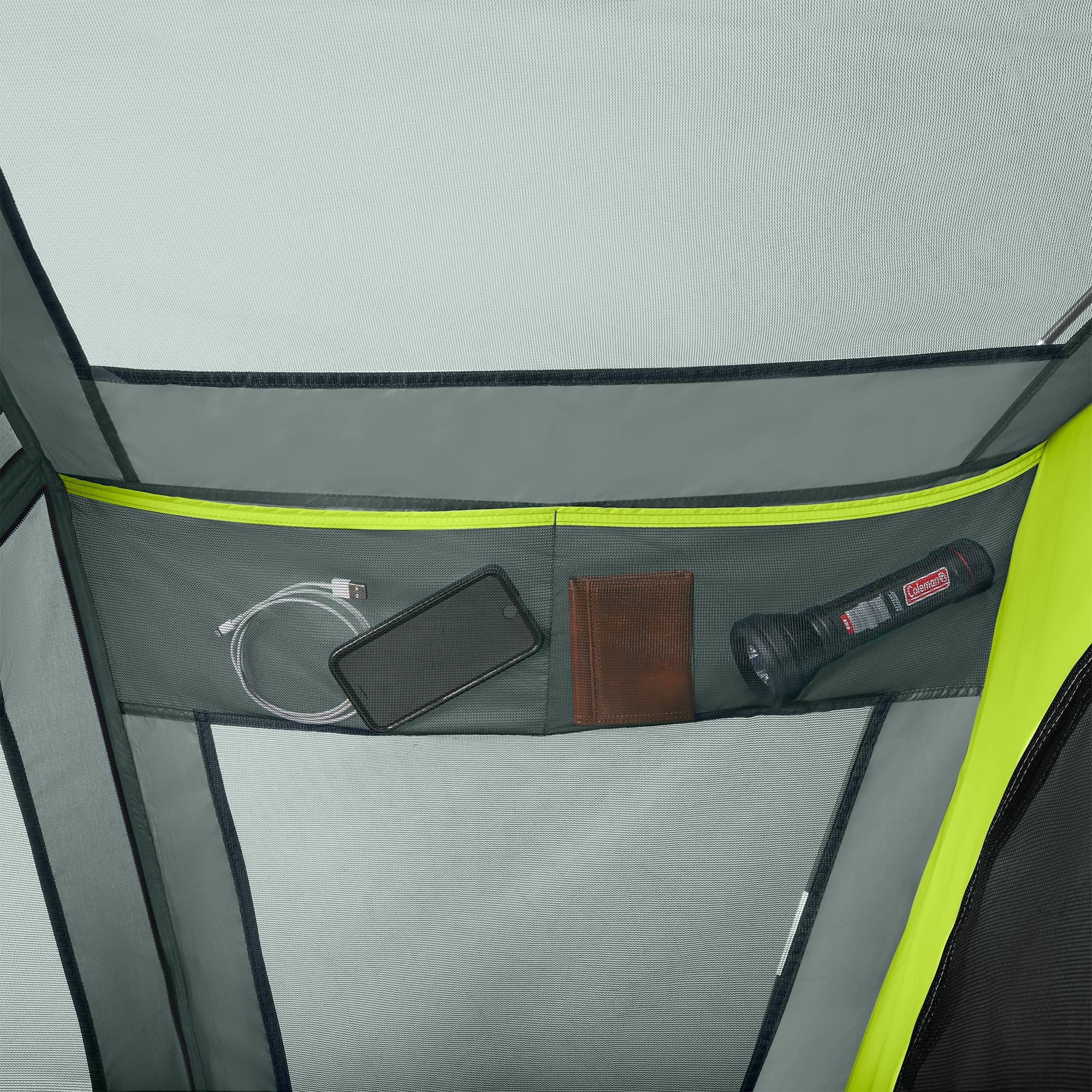 Coleman Skydome 6 Person Camping Tent with Screen Room and Bag, Rock Gray - Womvr