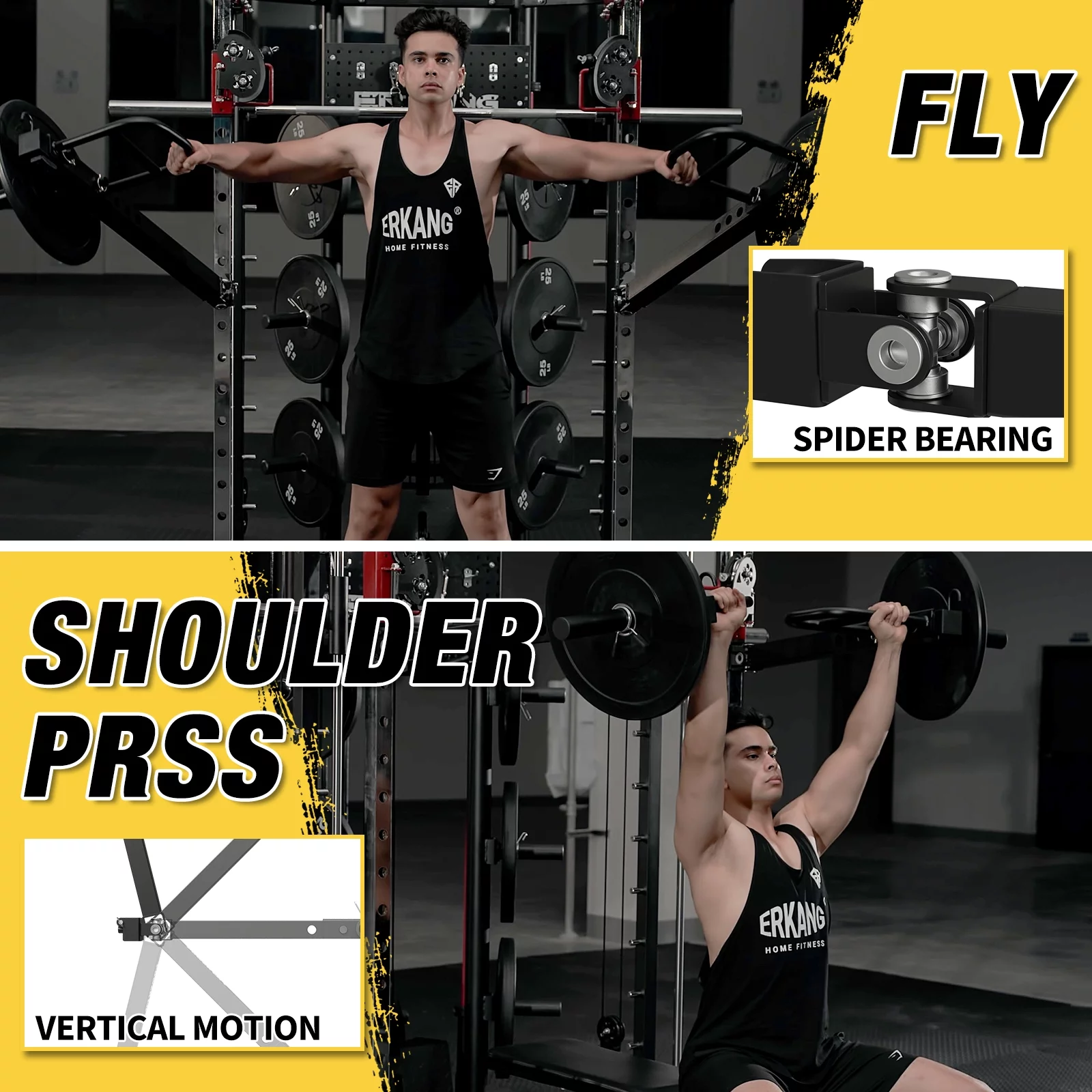 Mikolo Power Rack Cage, 1500 lbs Weight Rack with Cable Crossover Machine,Multi-Function Squat Rack with J Hooks,Dip Bars and Landmine for Home Gym (Black), Plate Loaded Machine - Womvr