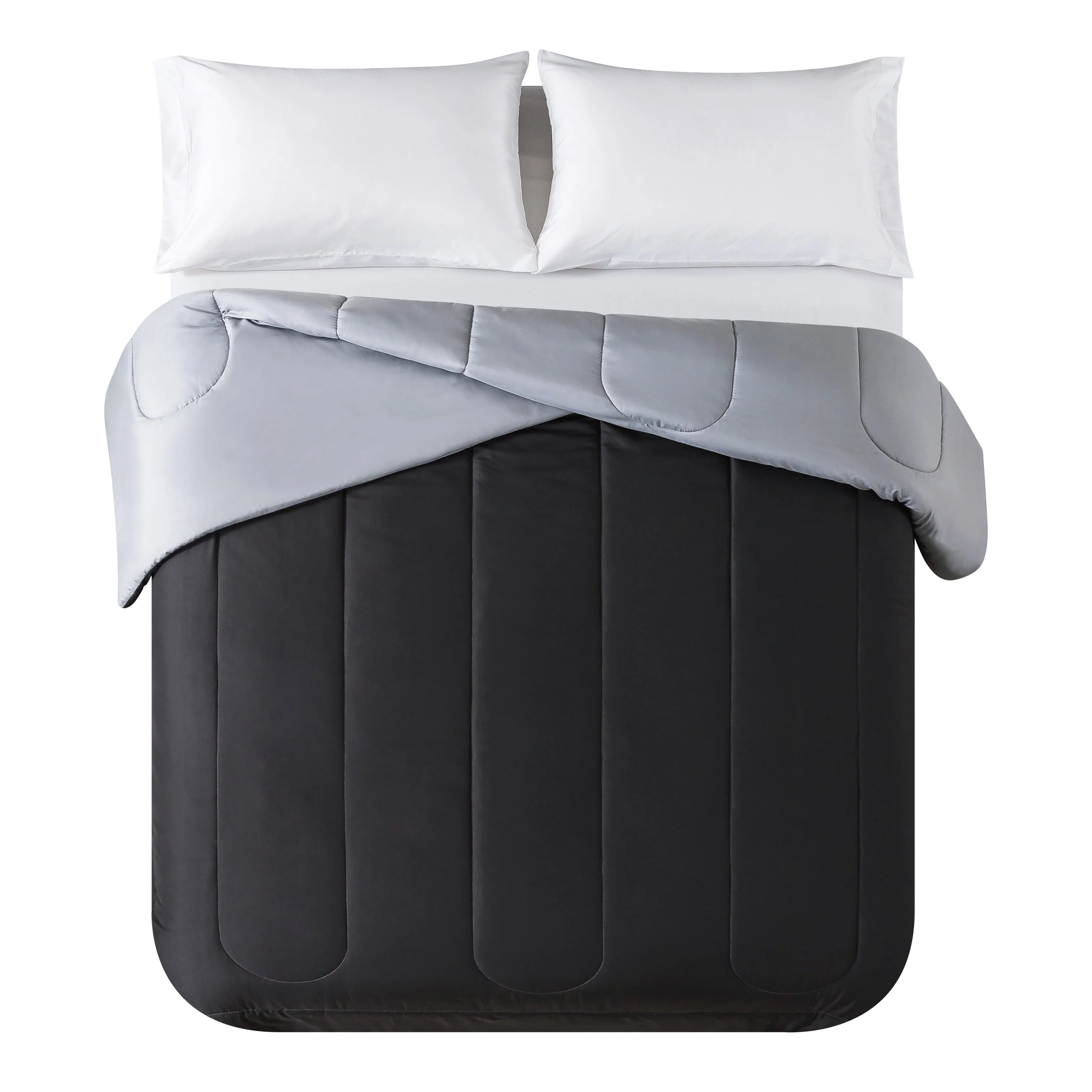 Mainstays Reversible Microfiber Comforter, Navy, Twin/Twin XL, Adult, Unisex - Womvr