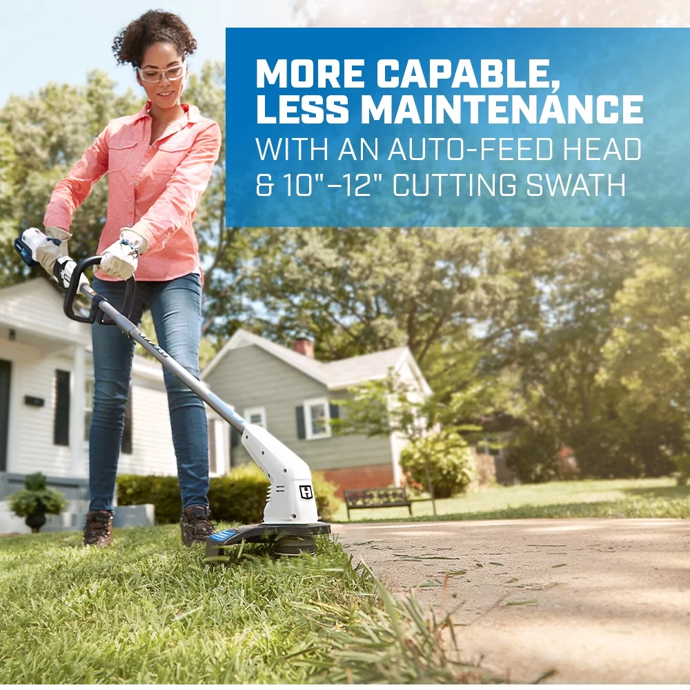 HART 40-Volt 12-inch Cordless String Trimmer Kit, (1) 2.5Ah Lithium-Ion Battery - Womvr