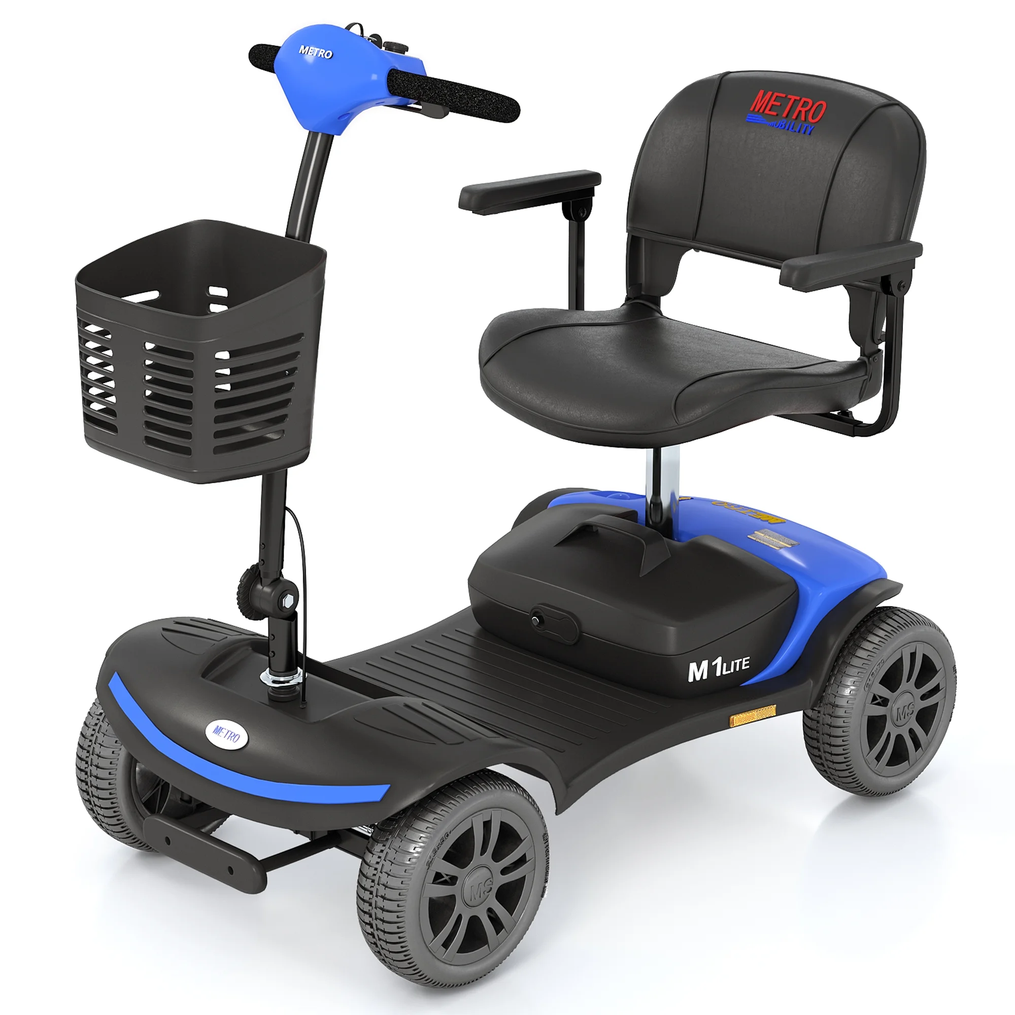 Segmart Mobility Scooter for Seniors, 4 Wheels Compact Heavy Duty Electric Mobile Scooter, Range 13 Mile, Max Speed 5 MPH, 265LBS, Red - Womvr