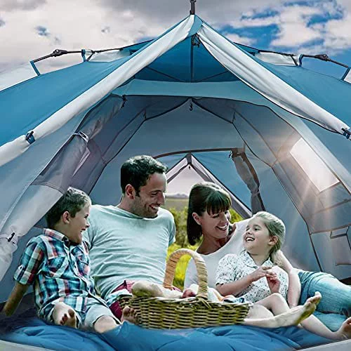 Instant Pop Up Tent Family Camping Tent Portable Tent Automatic Tent Waterproof Windproof for Camping Hiking Mountaineering - Womvr