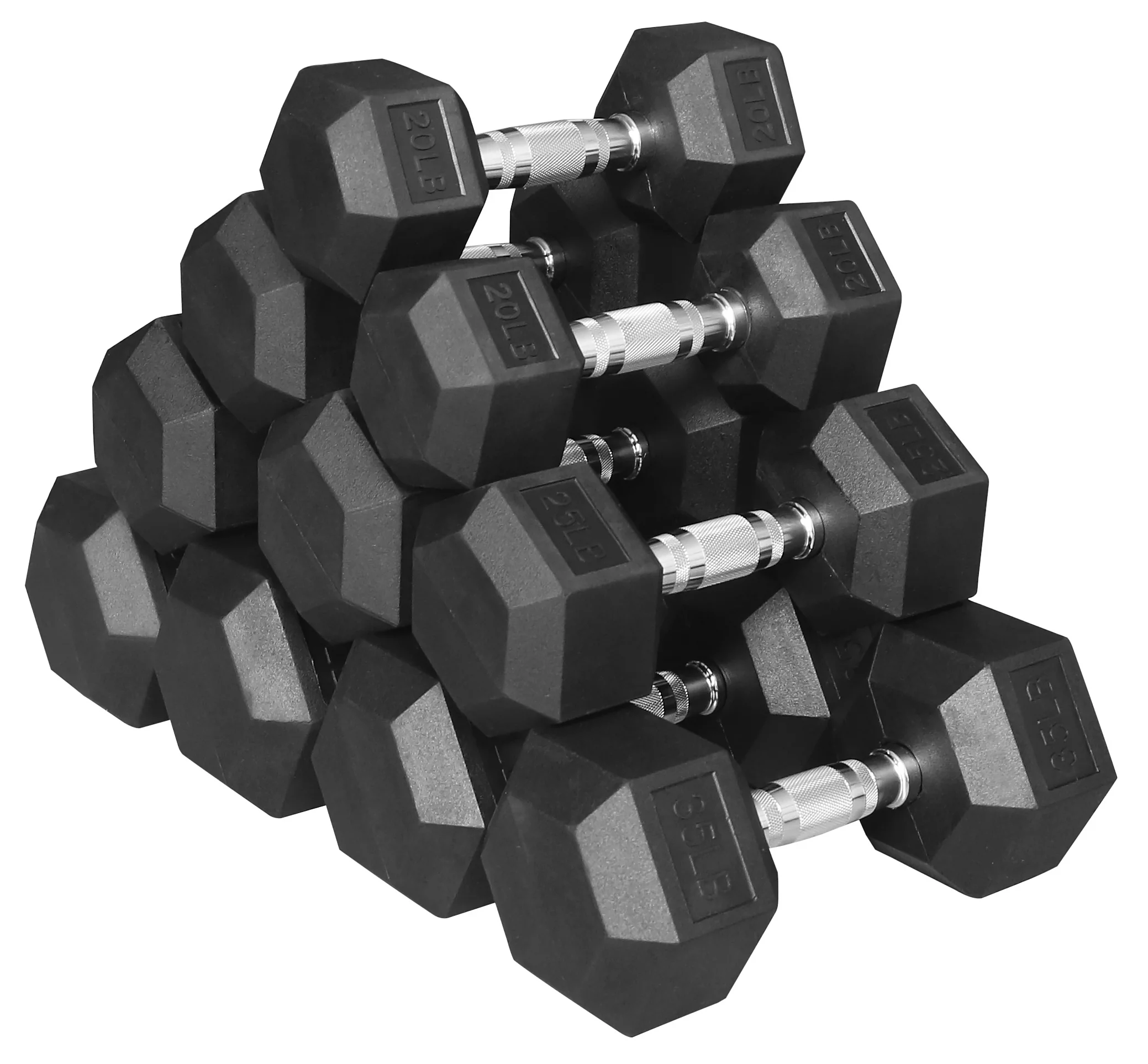 BalanceFrom 100 LB Dumbbell Set, Pairs of 5 lb, 10 lb, 15 lb and 20 lb - Womvr