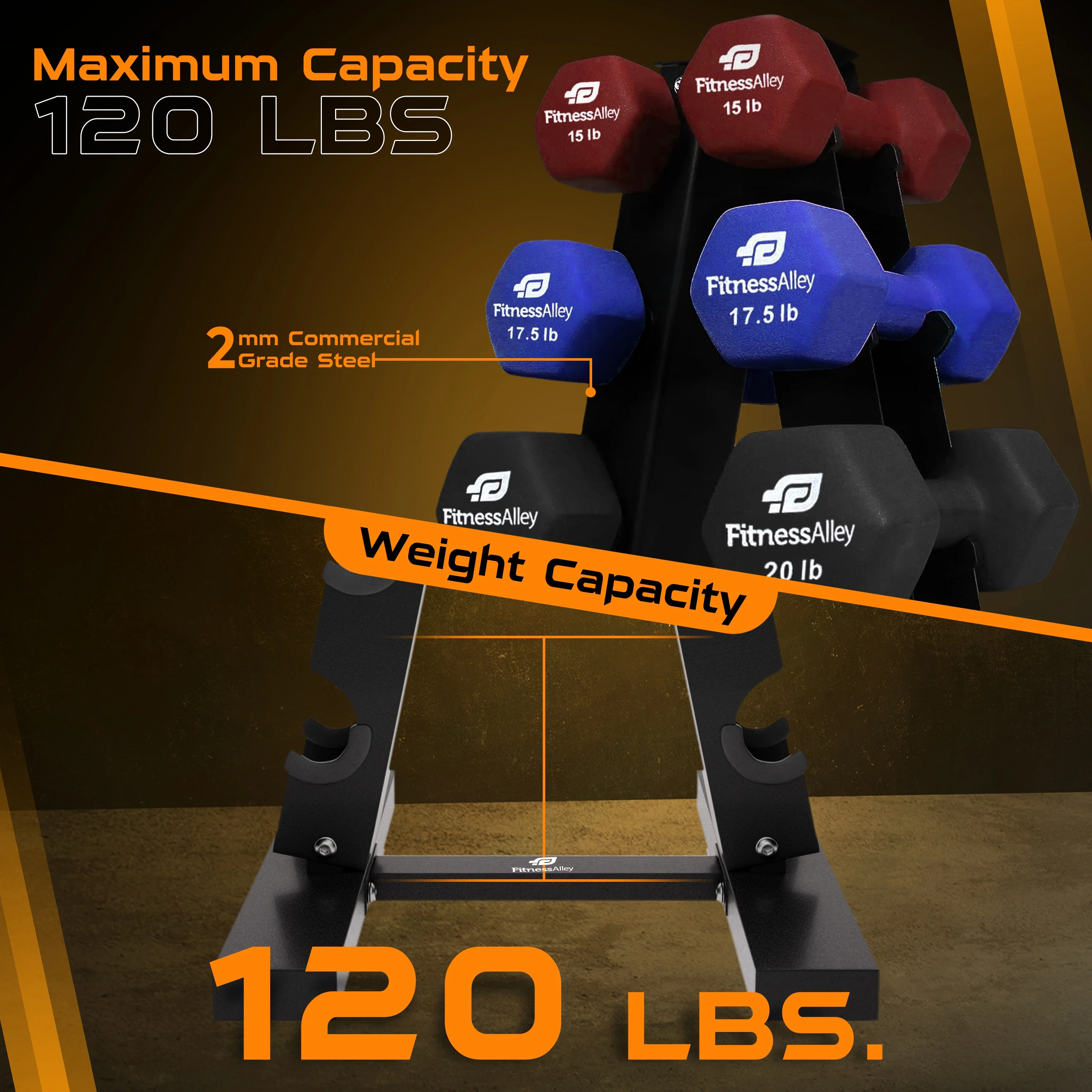 Fitness Alley Neoprene Workout Dumbbells - Non Slip, Anti Roll Exercise & Fitness Dumbbells Combo - Hex Shaped Hand weights for Men & Women(2, 4, 6, 8, & 10lb Dumbbells) - Womvr