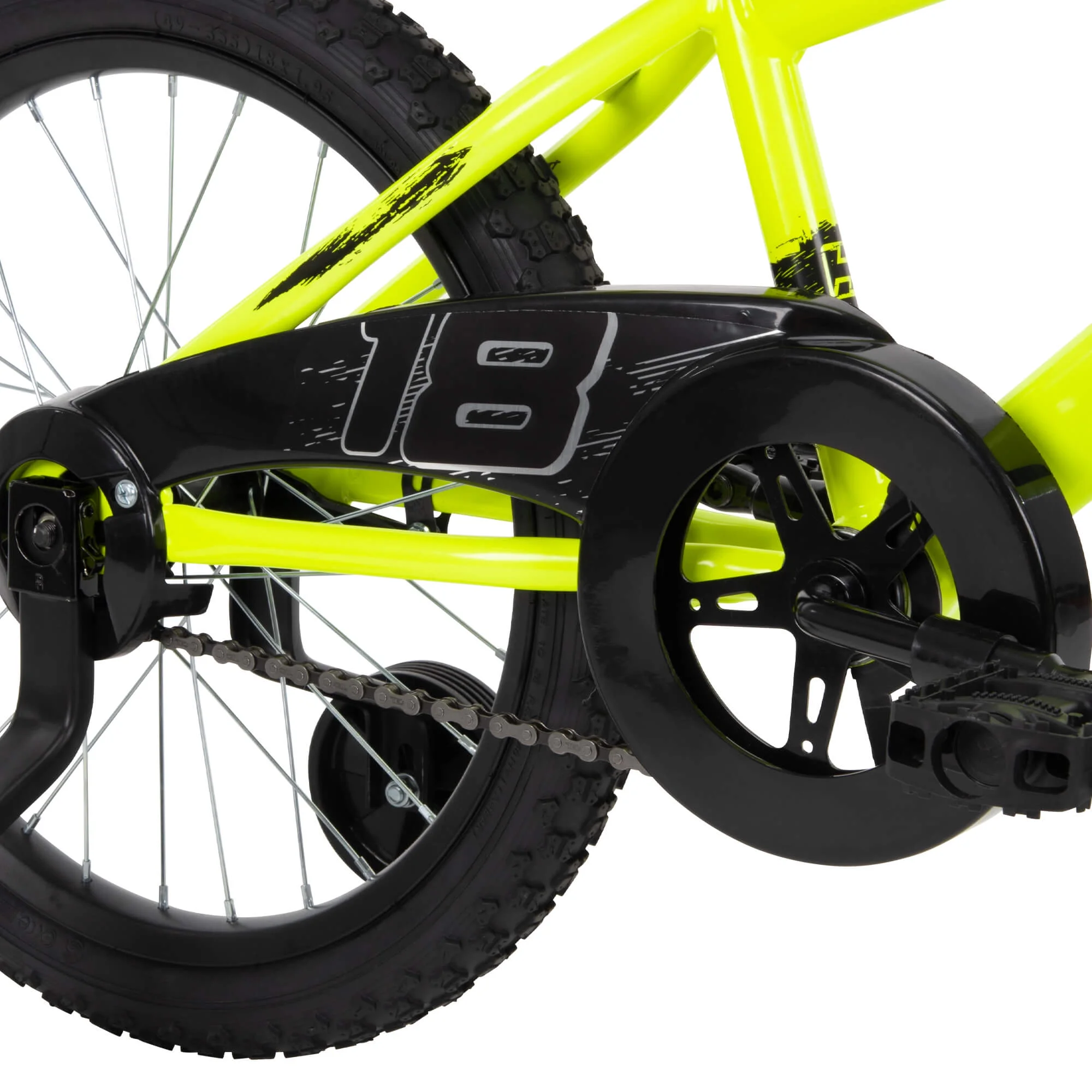 Huffy 18 in. Rock It Kids Bike for Boys Ages 4 and up, Child, Neon Powder Yellow - Womvr