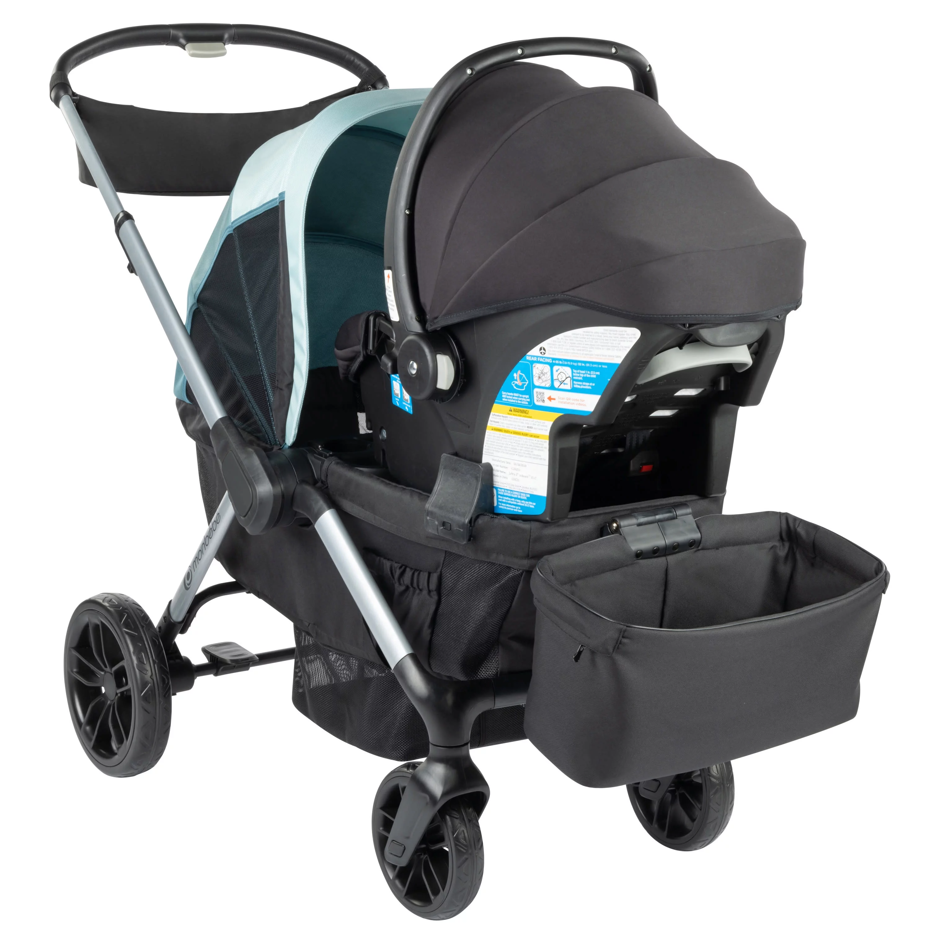 Monbebe Everyday Outings Wagon Stroller, Cobblestone Grey - Womvr