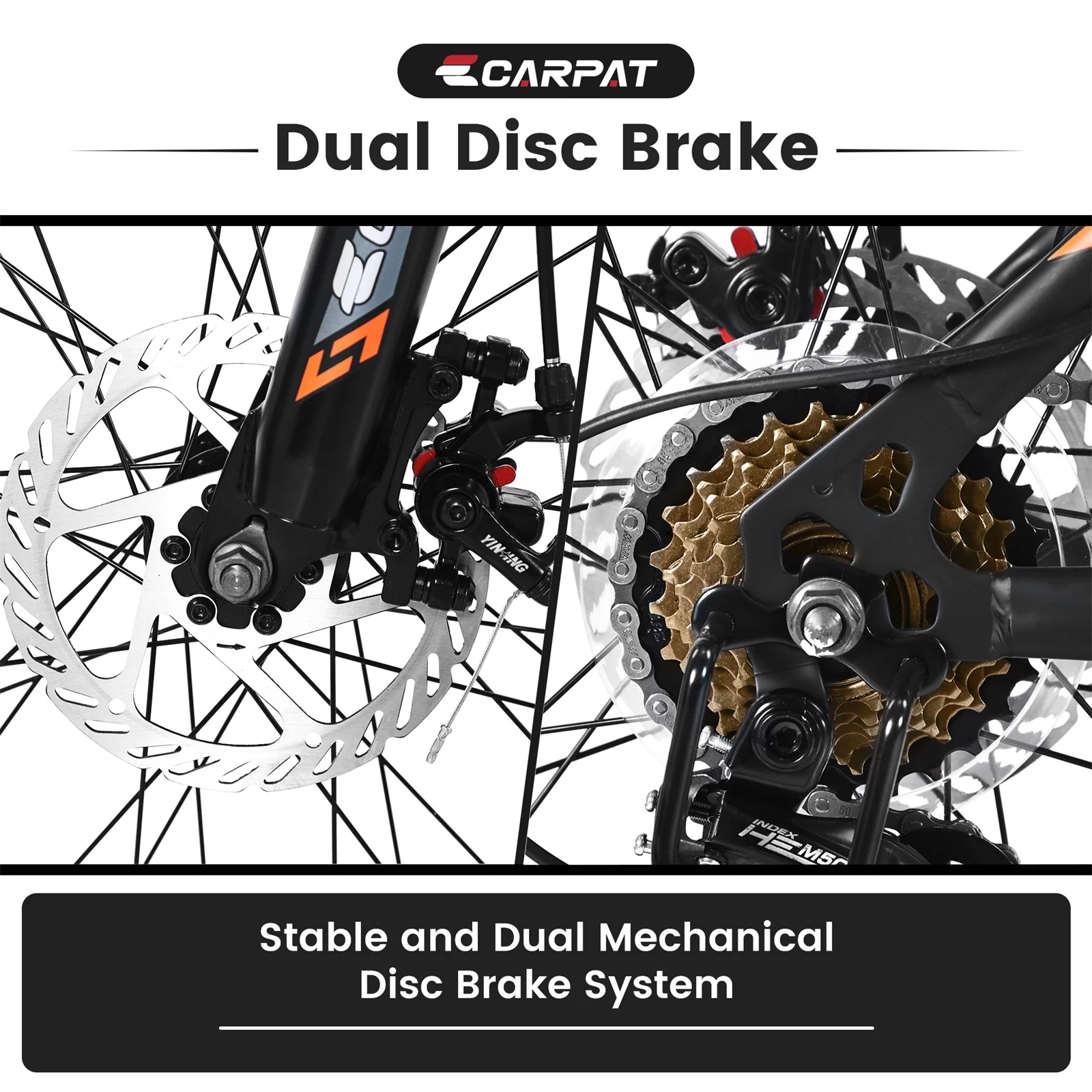 24 inch Mountain Bike for Boys Girls, Shimano 21 Speed Bicycle with Daul Disc Brakes and Front Suspension MTB - Womvr