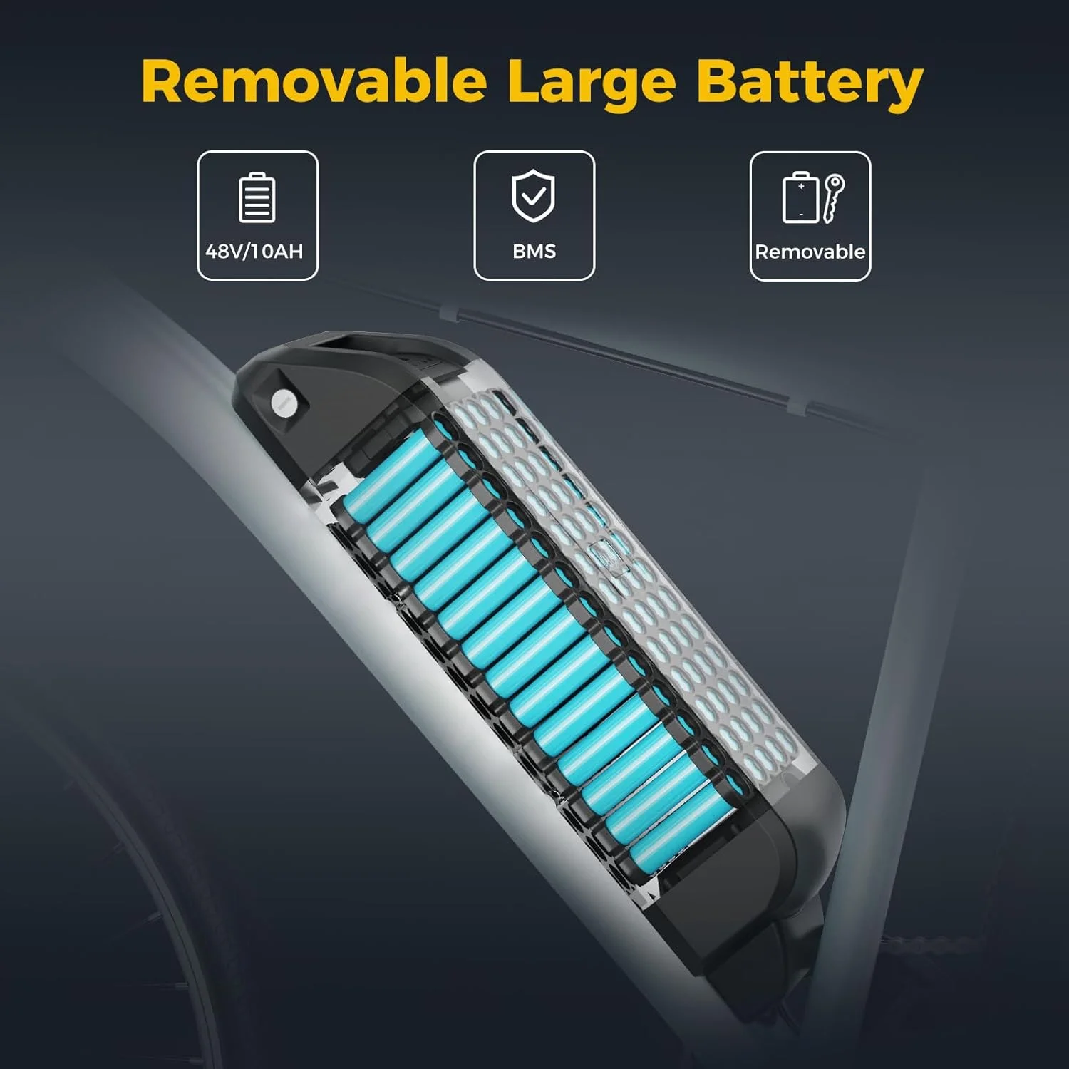 Yoloway EB5 PLUS Electric Bike for Adults, 500W Brushless Motor Ebike with 480Wh Removable Battery, 27.5