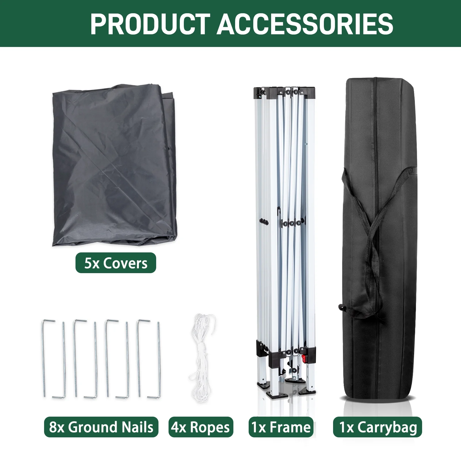 Zimtown 10ft x 10ft Base/8ft x 8ft Top Pop up Canopy Tent Instant Practical Waterproof Folding Tent with Carry Bag - Womvr