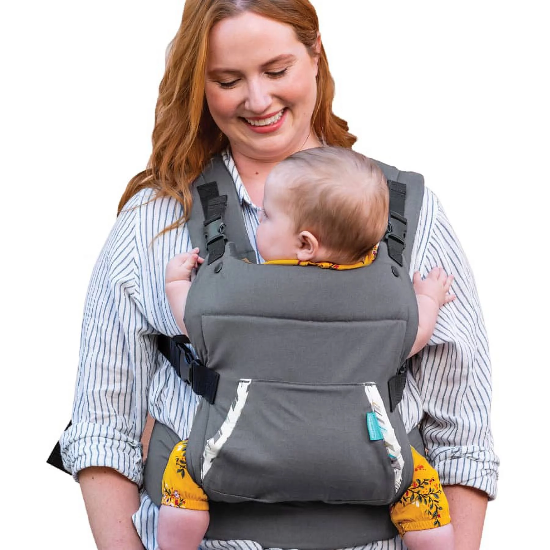 Infantino Cuddle-up Ergonomic Hoodie Baby Carrier, 2-Position, 12-40lb, Gray Fox - Womvr