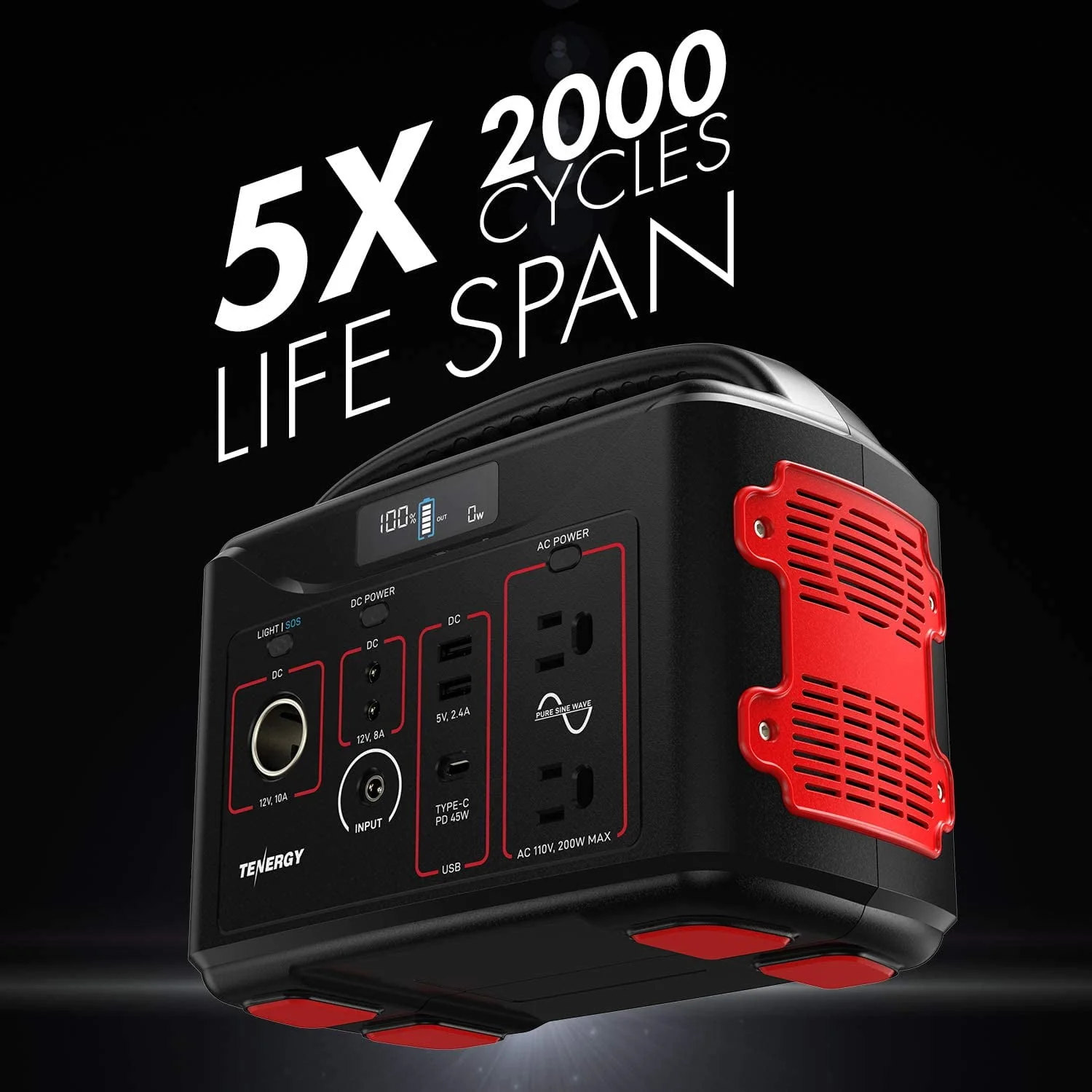 Tenergy 300Wh Portable Power Station / Battery LiFePO4 200W (Surge 400W) - Womvr
