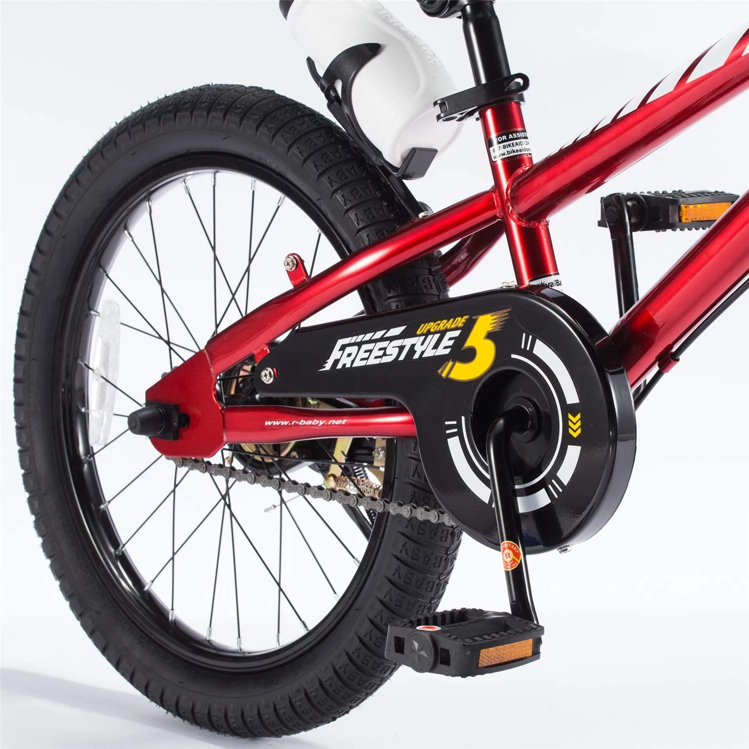 Royalbaby BMX Freestyle 18 In Kid's, Boys and Girls Bike with Two Hand Brakes, Blue - Womvr