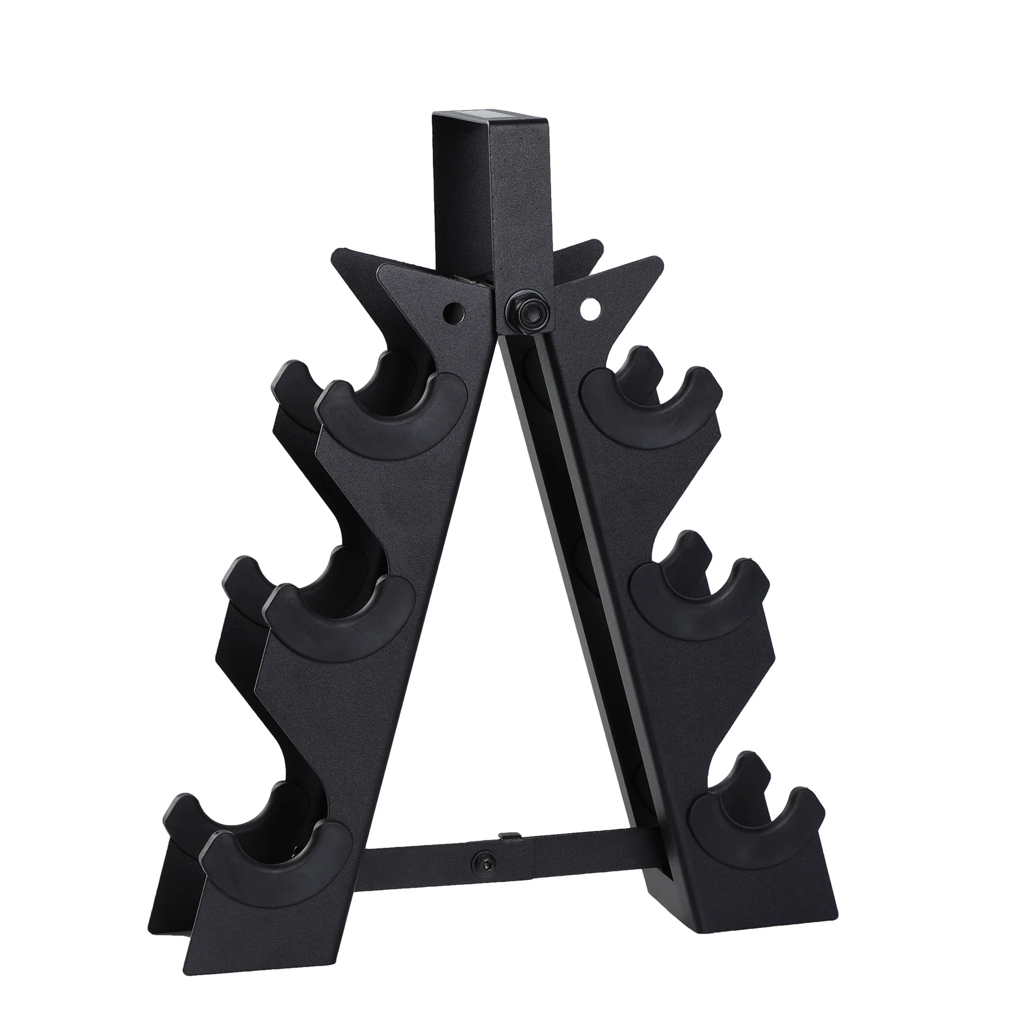 HolaHatha 3, 5, and 8 Pound Dumbbell Hand Weight Set with Storage Rack, Multi - Womvr