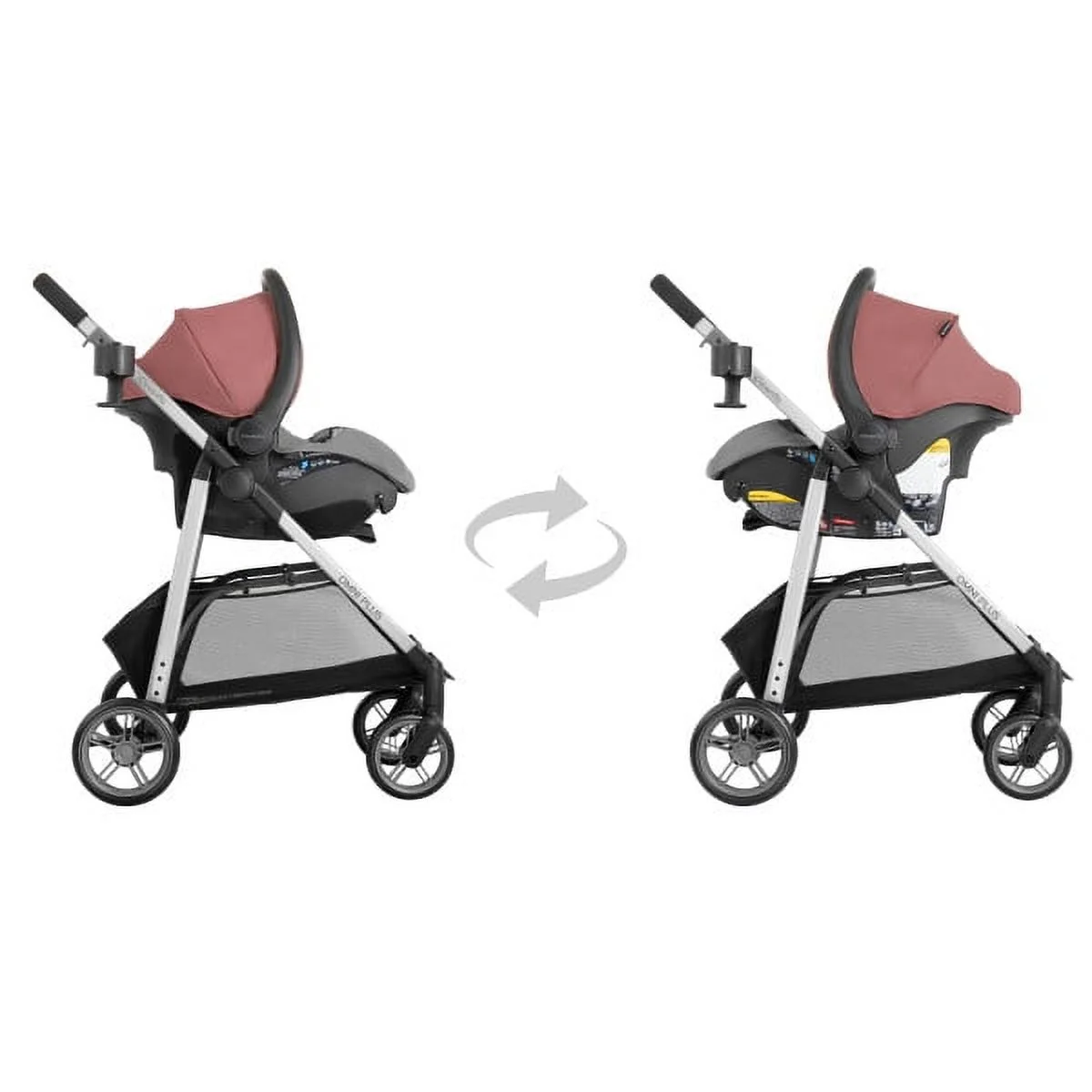 Evenflo Omni Plus Modular Travel System with LiteMax Sport Infant Car Seat, Mylar Gray, Unisex - Womvr