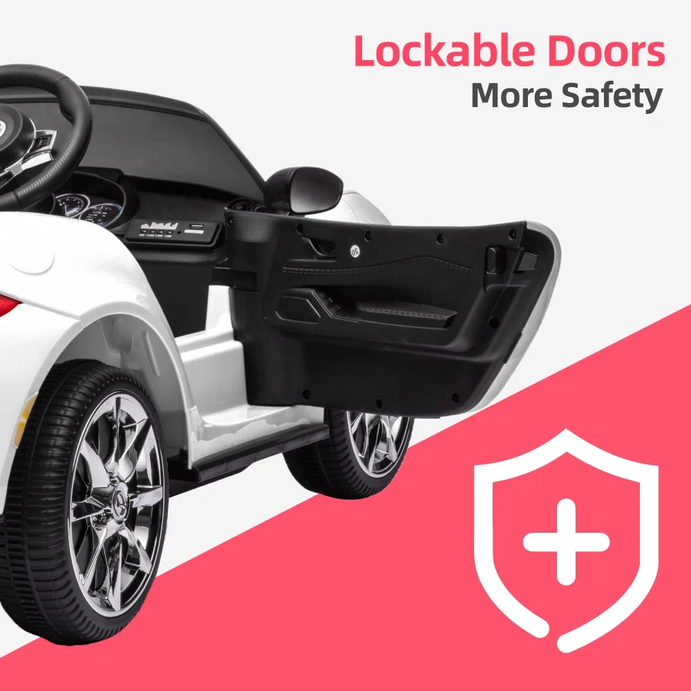 12V Ride On Powered Wheels Car Mazda Licensed MX-5 Electric Car for Kids w/ Parental Remote Control LED Lights Bluetooth Music - Womvr