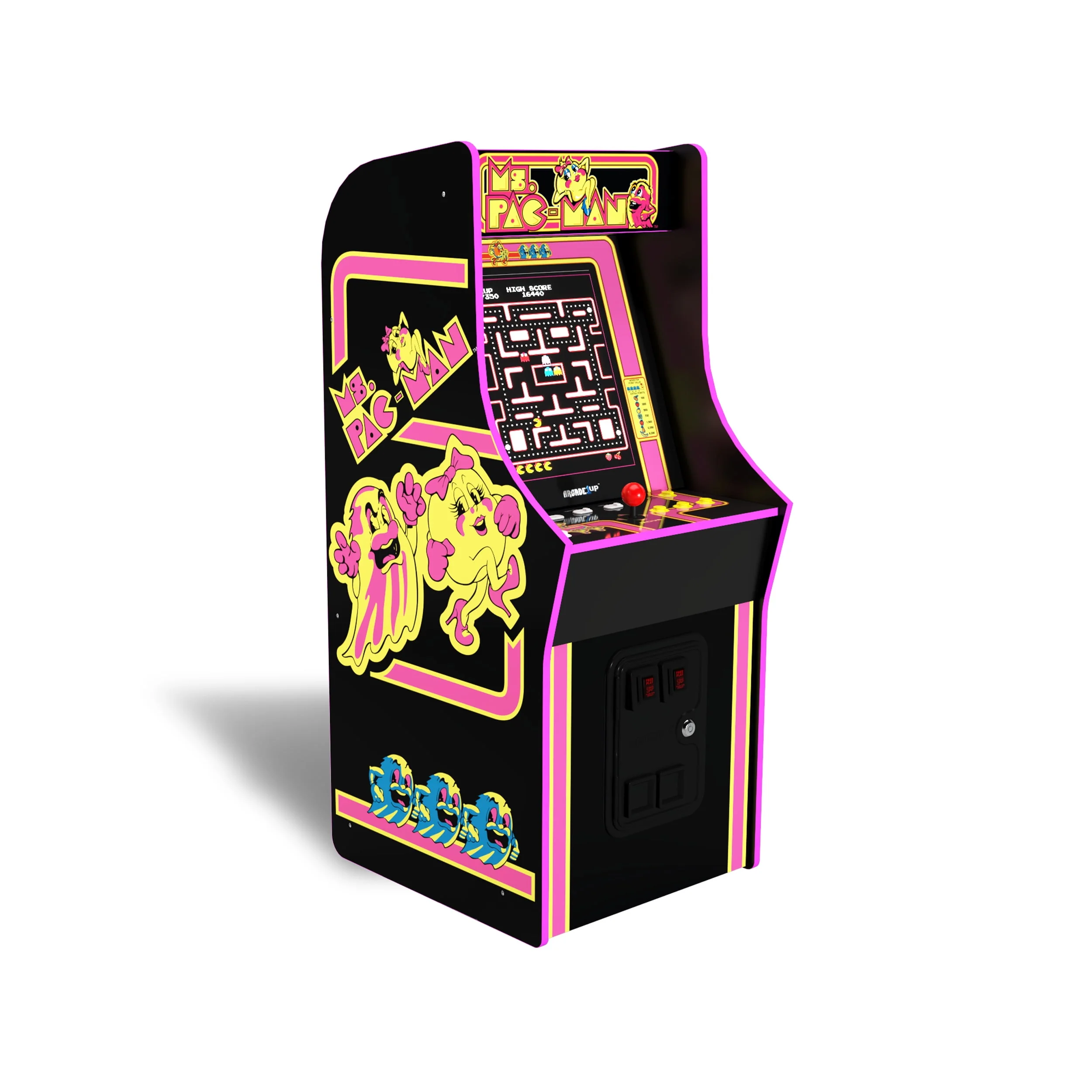 Arcade1Up Ms. PAC-MAN Classic Arcade Game, built for your home, 4-foot-tall stand-up cabinet, 14 classic games, and 17-inch screen - Womvr
