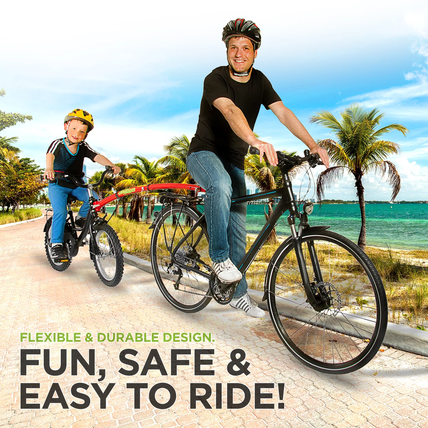 Trail-Gator Tow Bar Children's Trailer, Black - Womvr