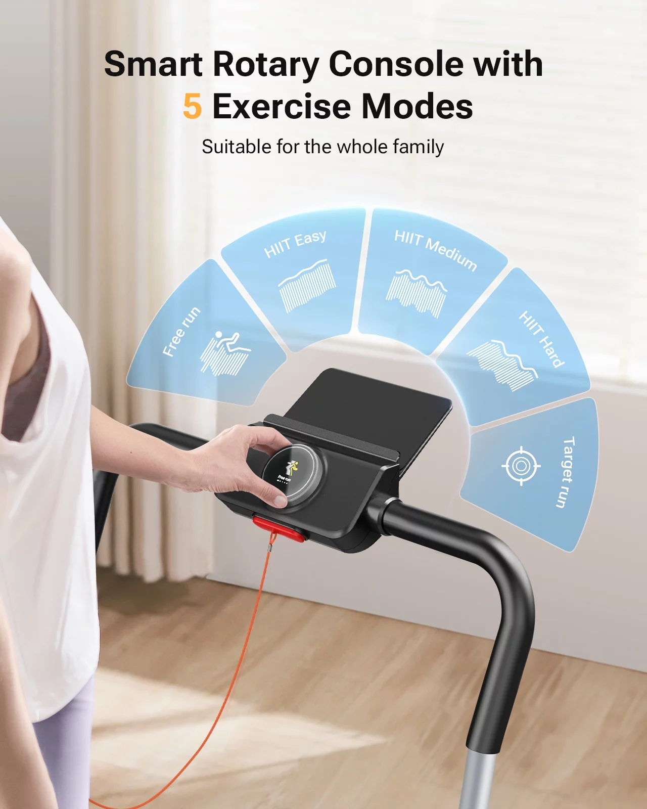 UREVO 2 in 1 Under Desks Treadmill, 5HIIT Modes Folding Treadmill with Smart Rotary Console 2.5HP 265 lbs for Home Office Gym - Womvr