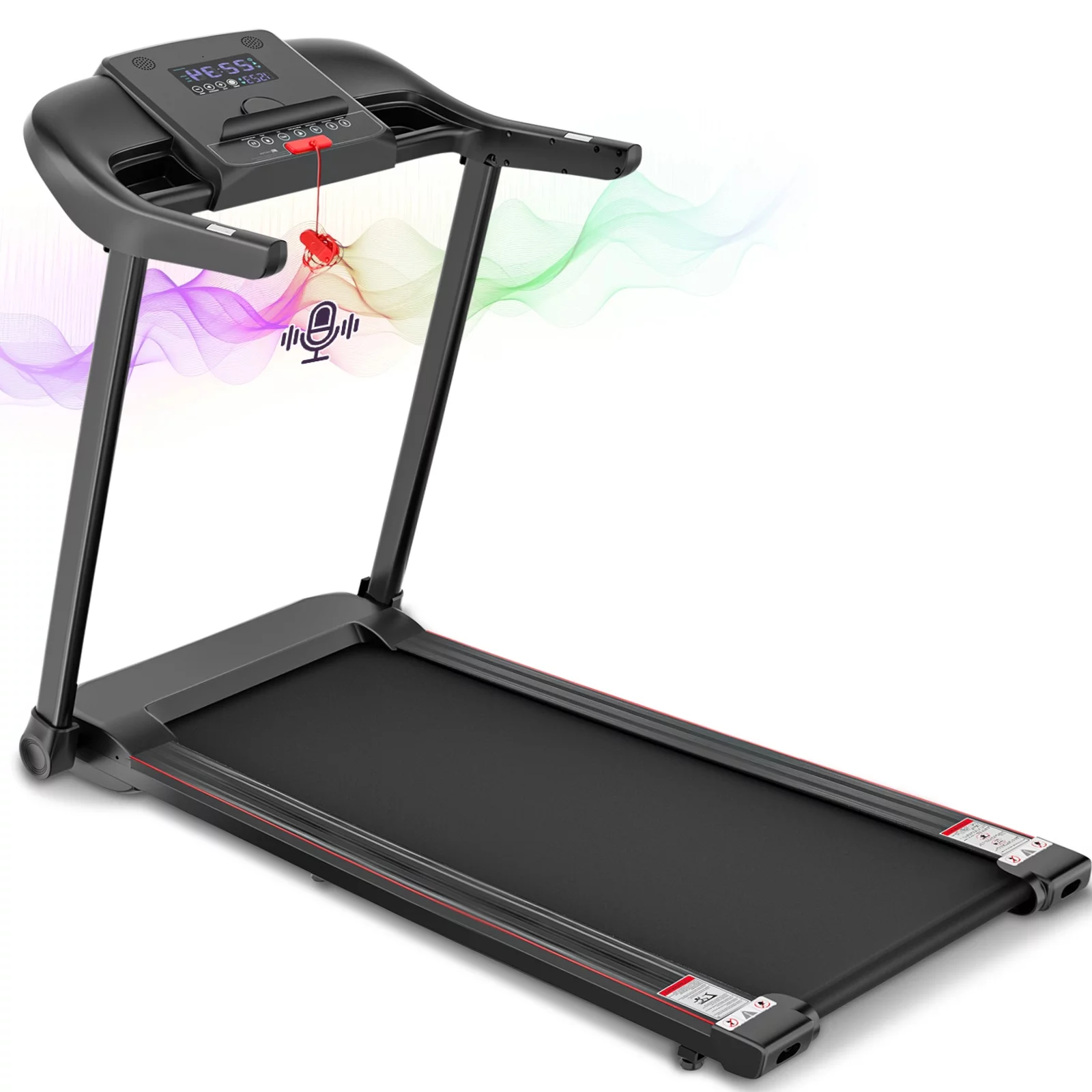Treadmill with Folding Electric Treadmill Bluetooth Voice Control Exercise Treadmill for Home Office Speed Range of 0.5-7.5 mph - Womvr