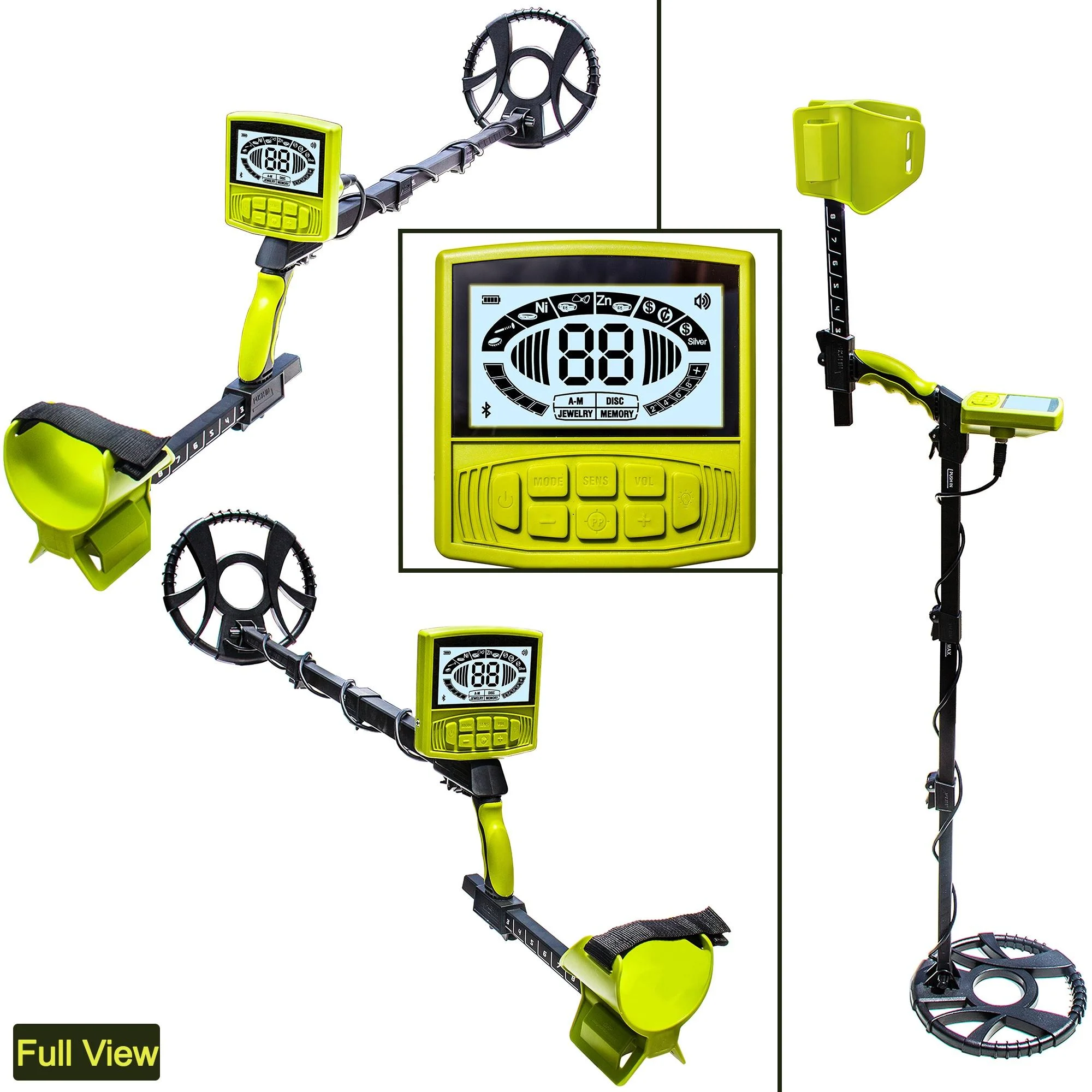 Metal Detector for Adults, Seizeen Lightweight Metal Detector Waterproof, LCD Kids Metal Detector Set  W/ 10'' Large Coil, Backpack, Shovel & Headphone for Outdoor Treasure Hunt, Adjustable 33''-52'' - Womvr