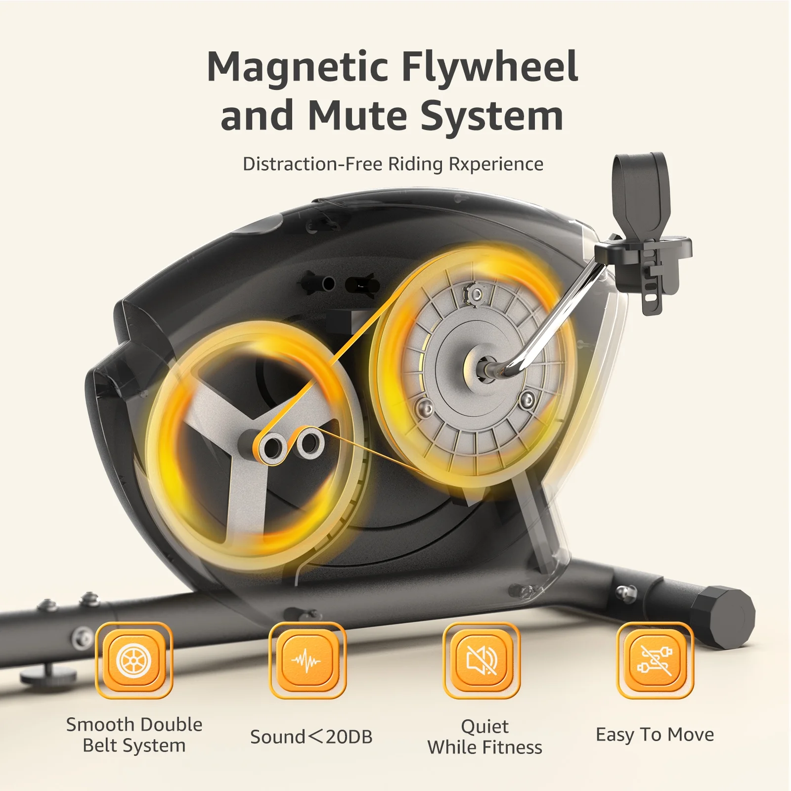 UPGO Recumbent Exercise Bike for Adults Seniors - Indoor Magnetic Cycling Fitness Equipment for Home Workout - Womvr