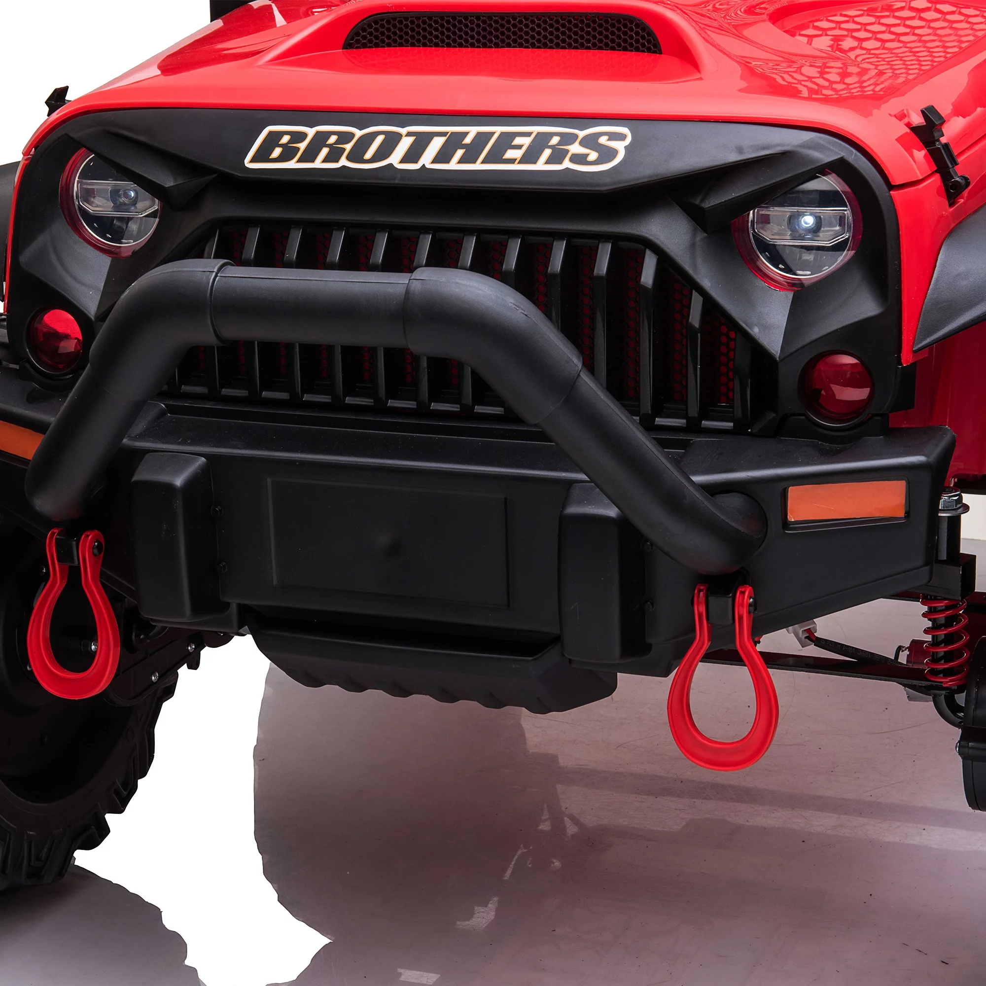 CIPACHO Kids Ride On Truck, 24V Battery Powered Toy Car with Spring Suspension, Remote Control, Red - Womvr