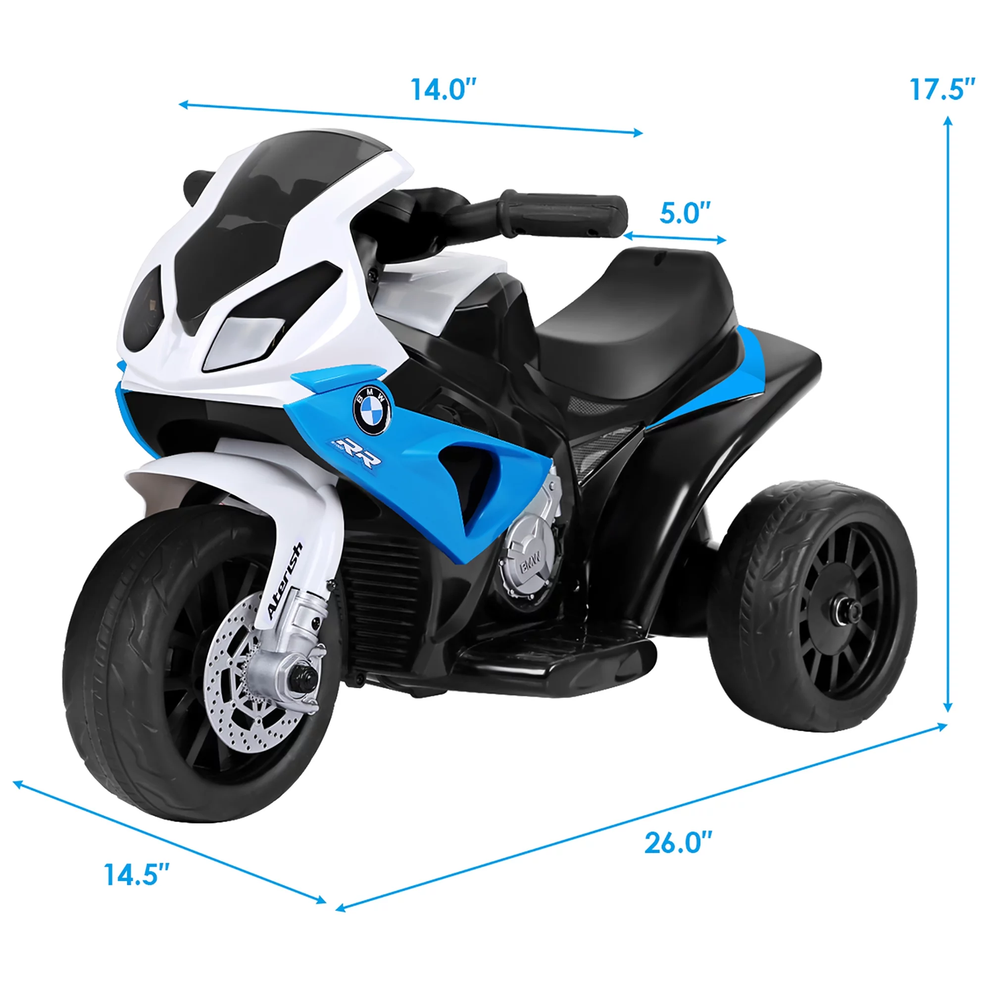 Costway Kids Ride On Motorcycle BMW Licensed 6V Electric 3 Wheels Bicycle with Music & Light (Suitable for 18-36 Months Age) - Womvr