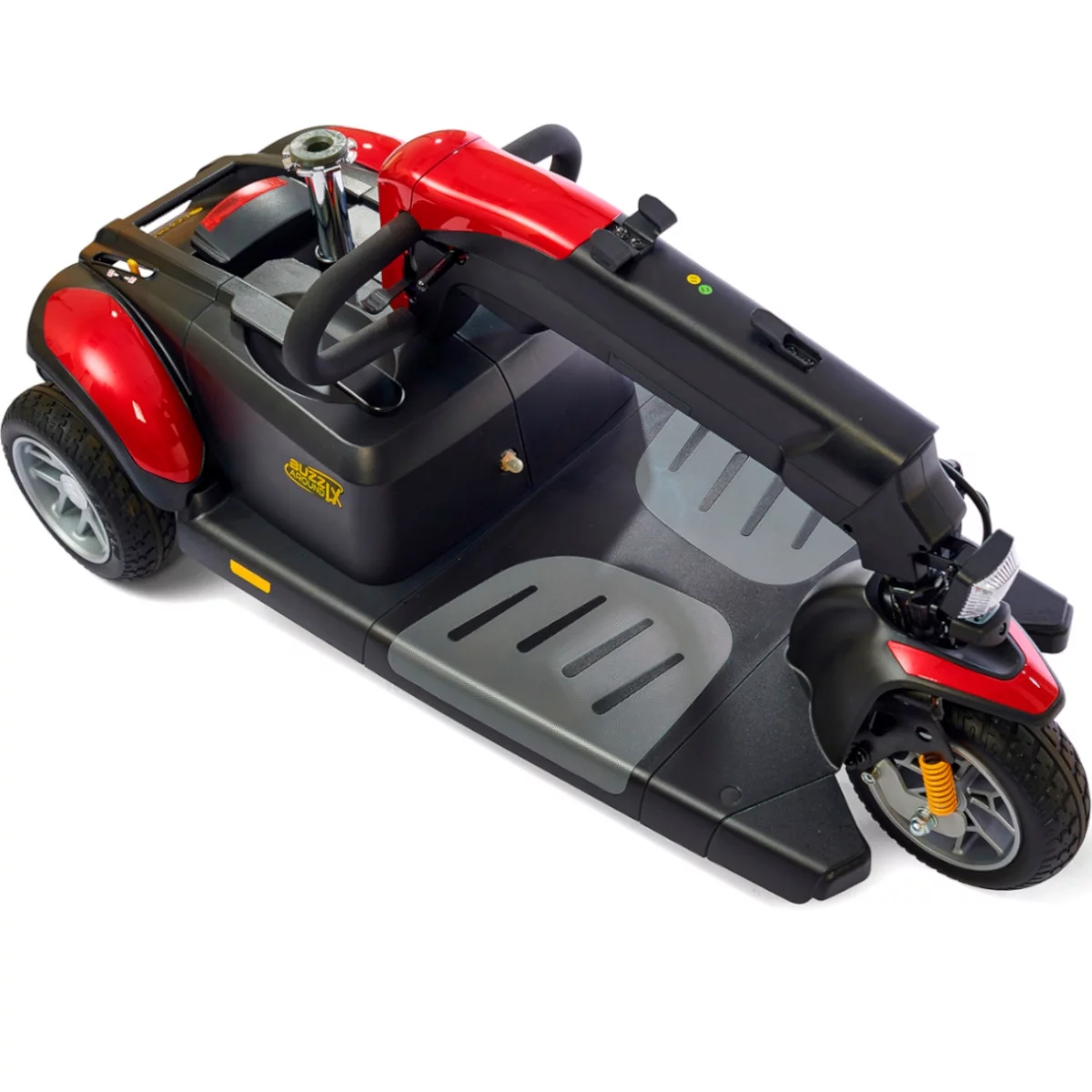 Buzzaround LX Luxury 3 Wheels Travel Scooter (Red and Blue) - Womvr