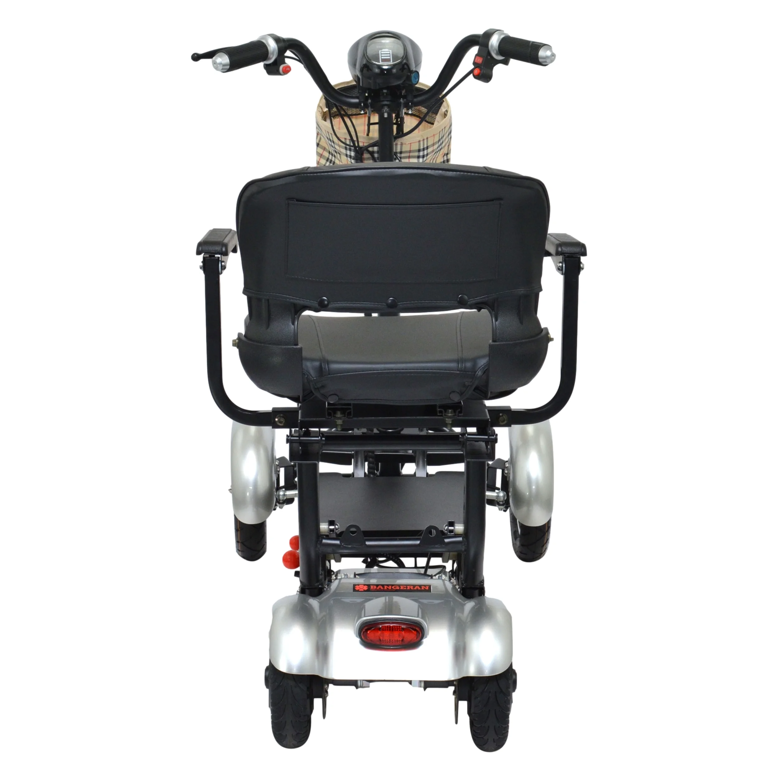 Bangeran Electric Medical Scooter, Powerful Li-on Battery Large Seat, Up to 12 Miles - Silver - Womvr