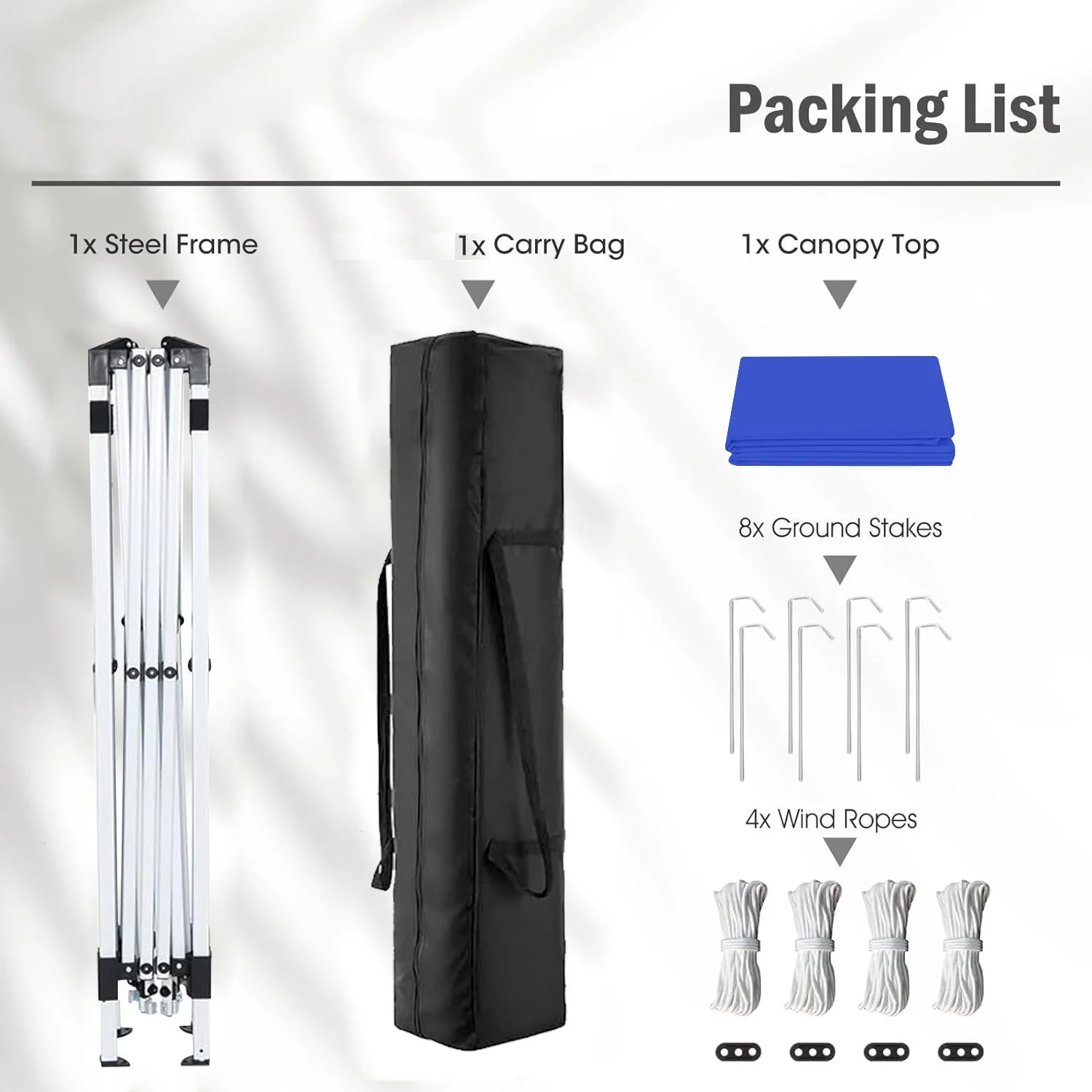 GVDV Canopy Tent, 10x10 ft Easy Pop up Outdoor Canopy Tent, Portable Straight Leg Gazebo Instant Canopy, Blue - Womvr