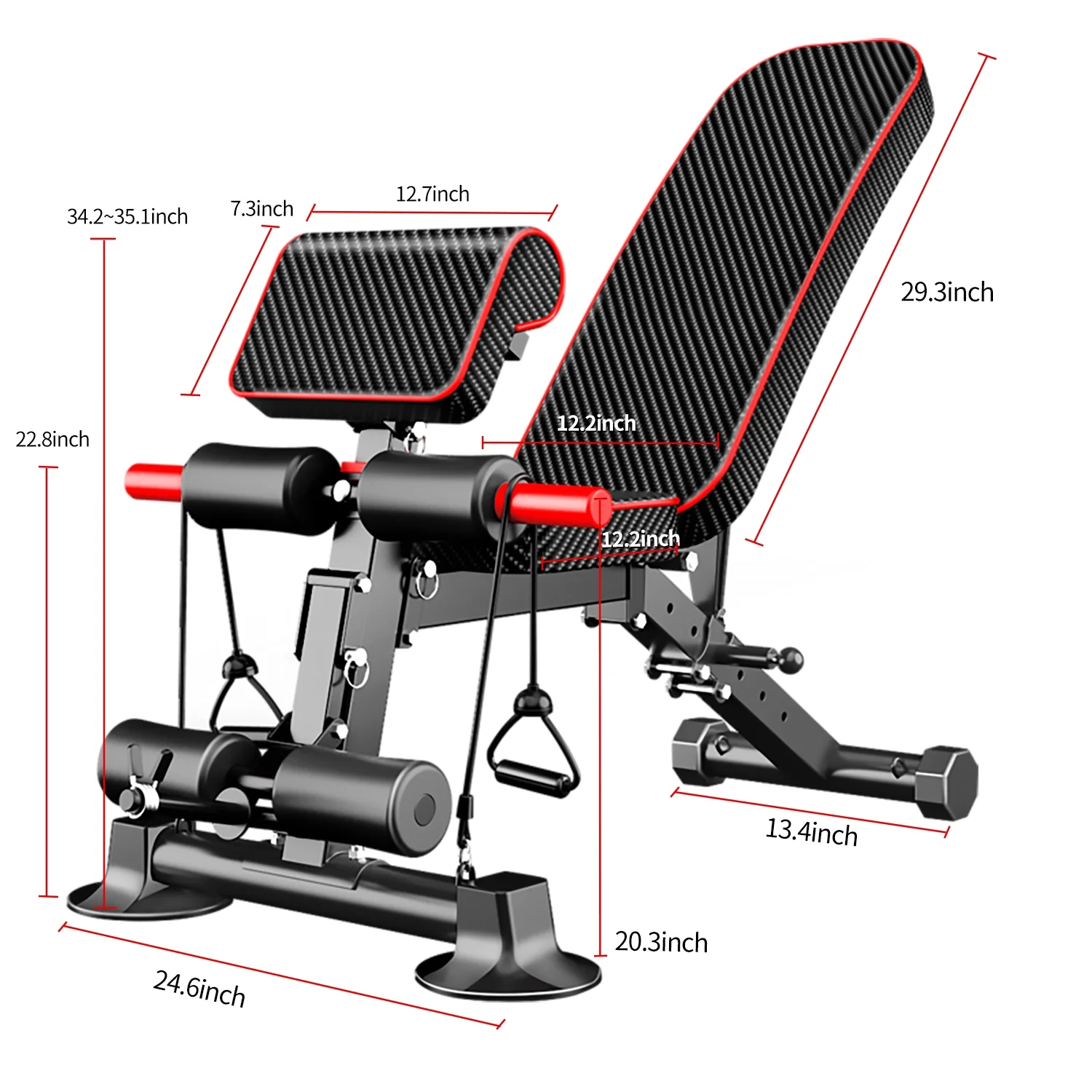 K Kingkang Adjustable Weight Bench Utility Workout Bench for Home Gym,Foldable Incline Decline Benches for Full Body Workout 780LB - Womvr