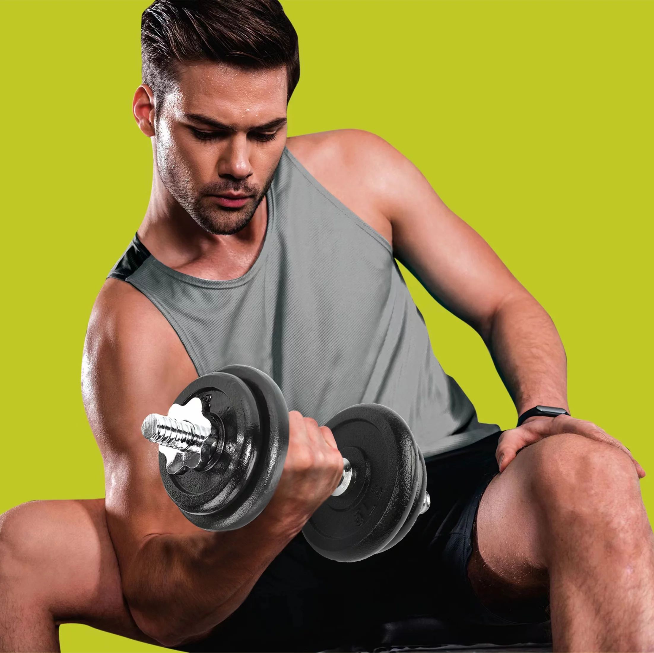 PRCTZ 40lb Adjustable Dumbbell Set, Chrome & Black - Womvr