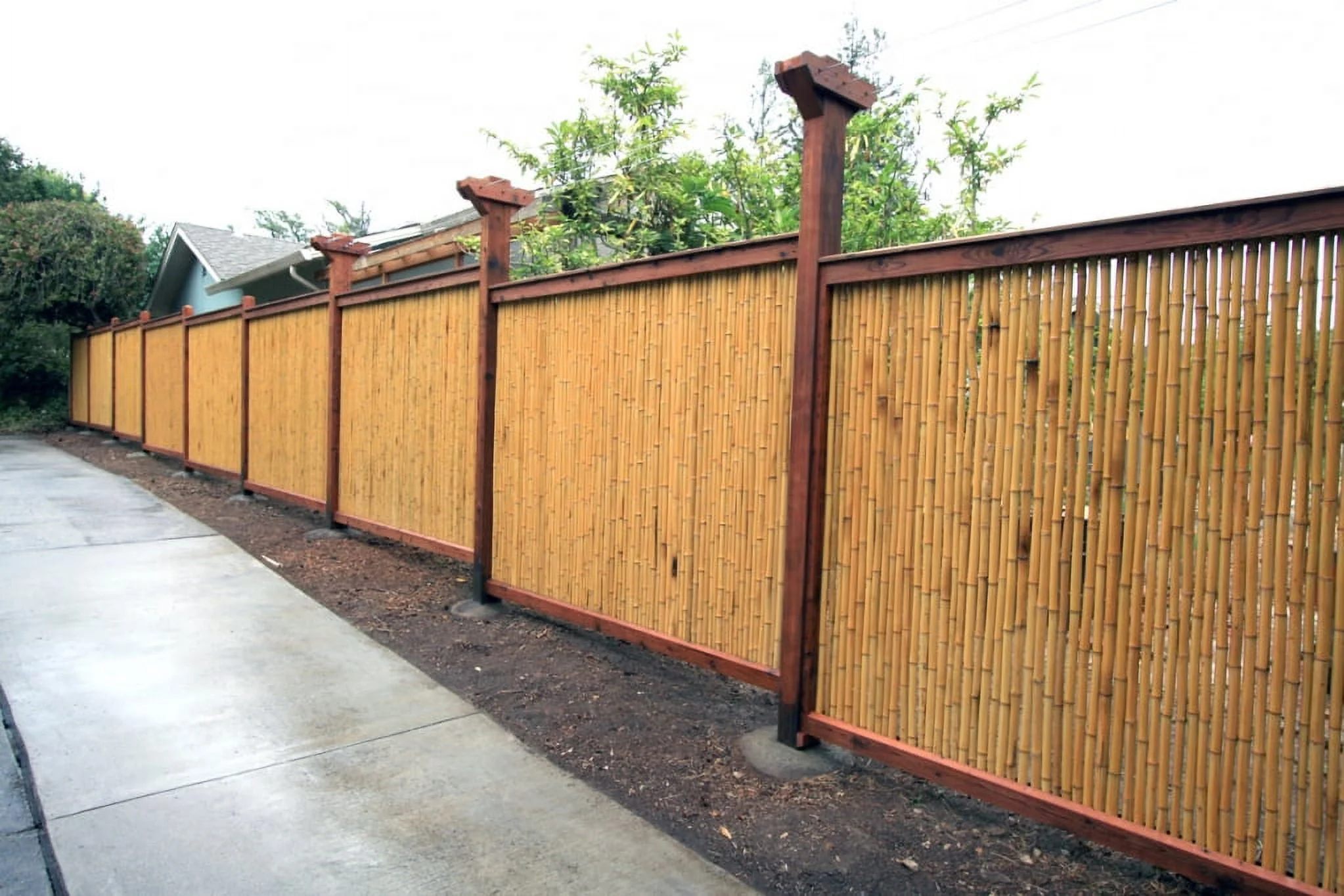 Backyard X-Scapes Natural Bamboo Fencing Garden Screen Rolled Fence Panel 3/4