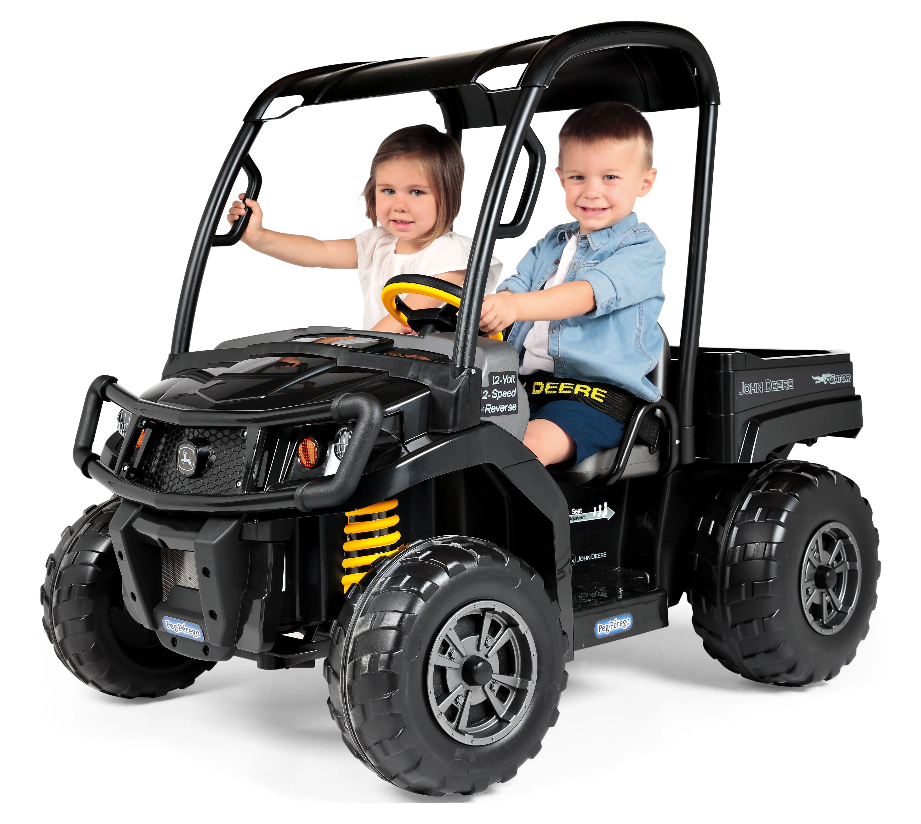 Peg Perego John Deere Gator XUV Midnight Black, 12-Volt Battery-Powered Ride-on - Womvr