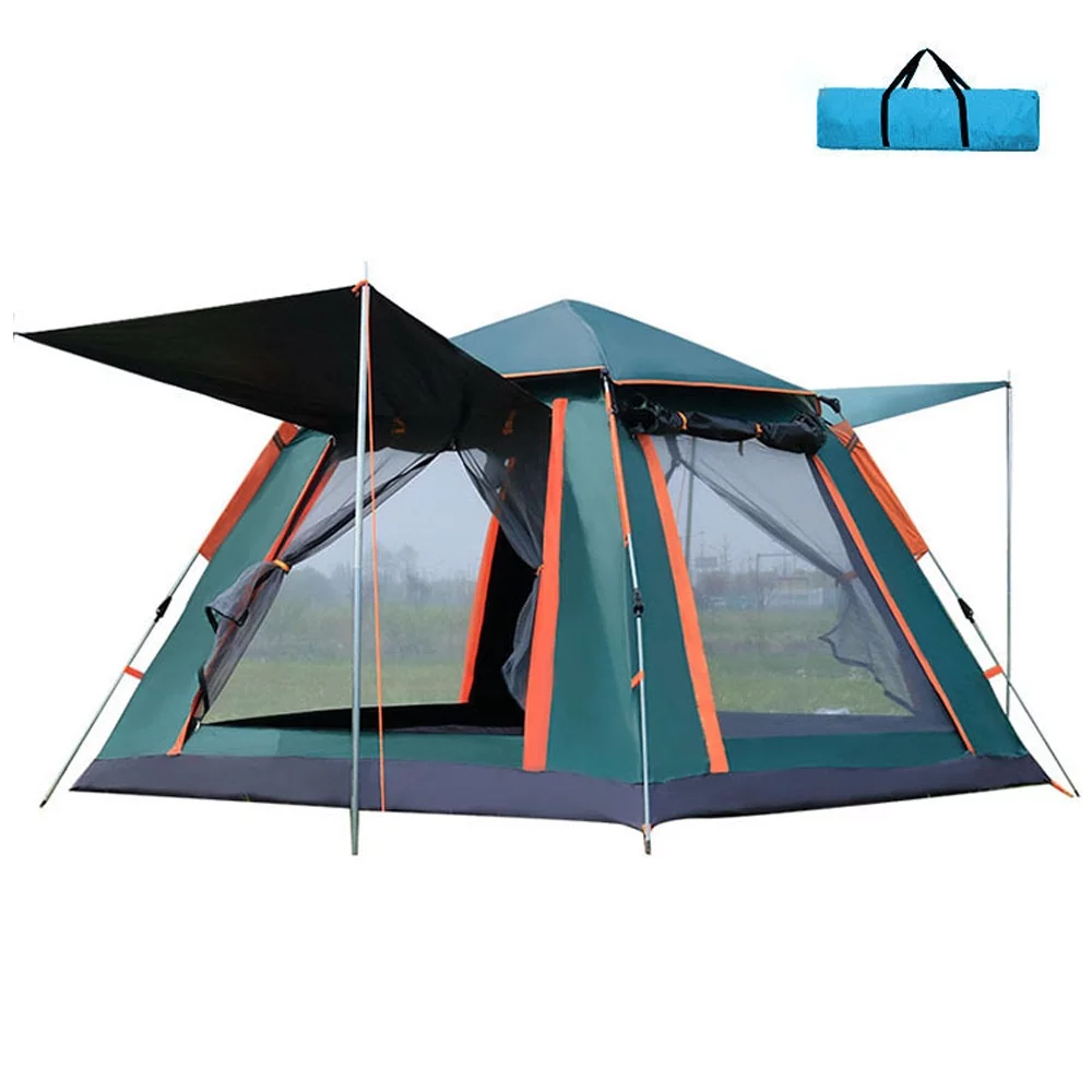 Outdoor 4/6 Person Automatic Quick-opening Tent, Travel Camping Tent,  Rainproof Sunshine-proof Tent Fishing Hiking Sunshine Shelter - Womvr